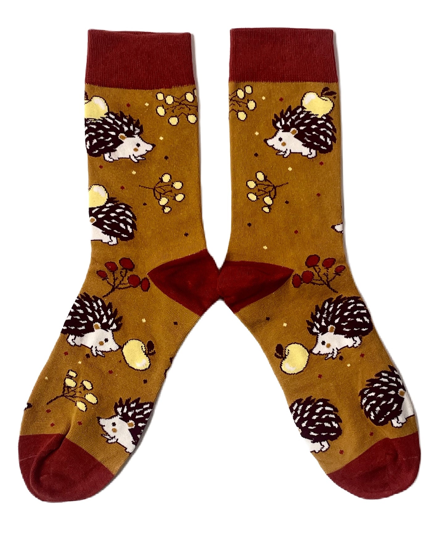 Prickle Of Autumnal Hedgehogs Mens Socks