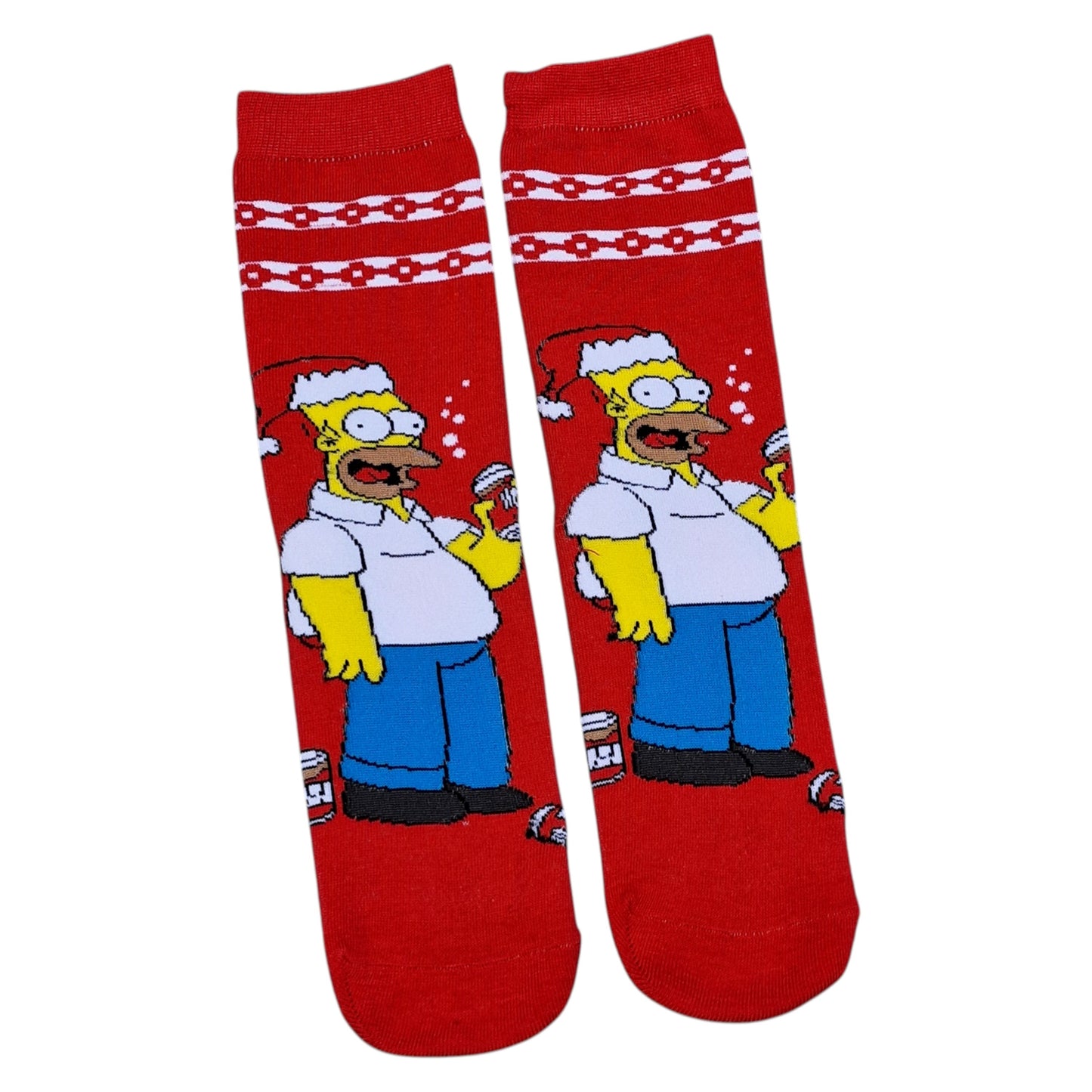 Homer Simpson Santa Beer Can Christmas Mens Socks & Wax Melts Gift Set