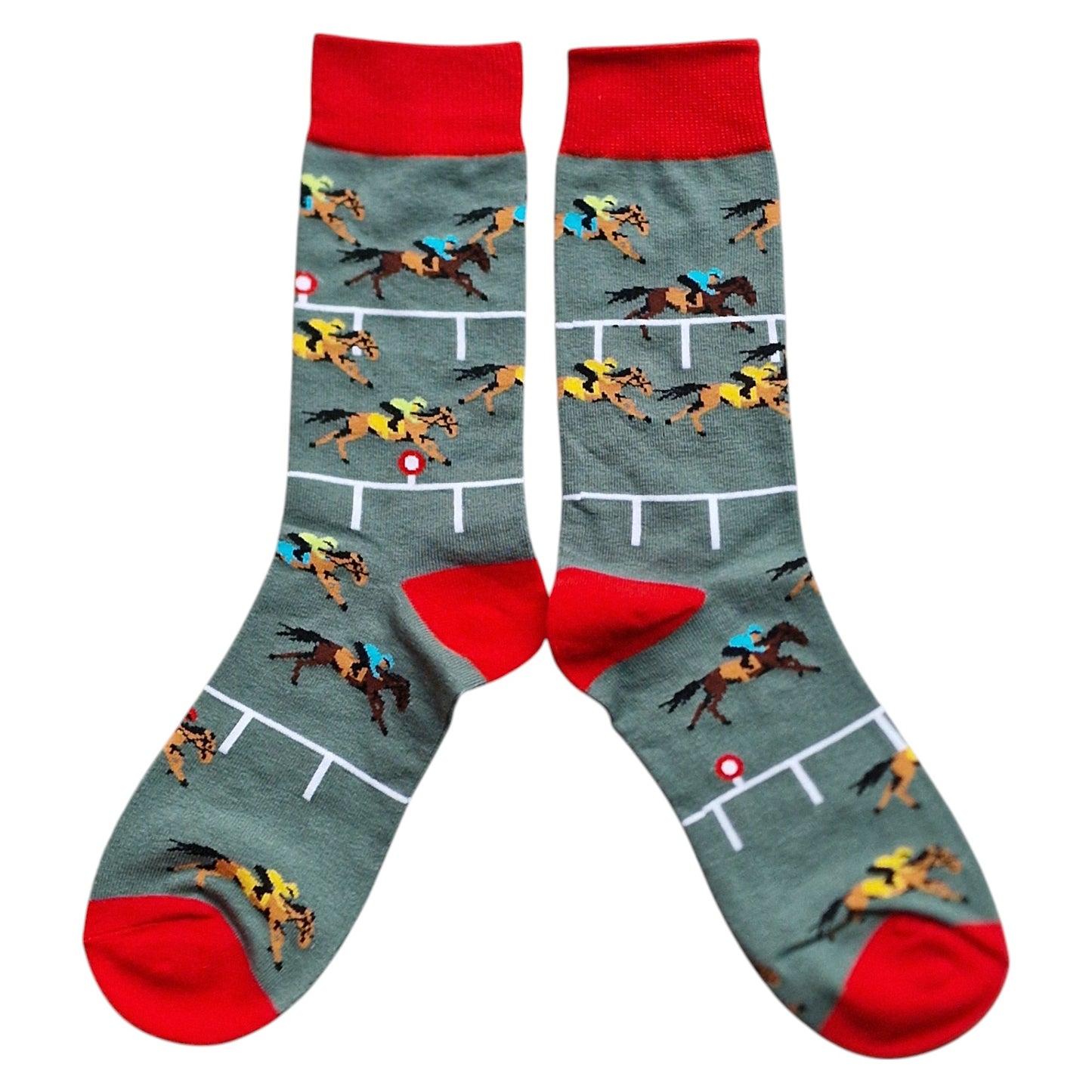 Horse Racing Jumping Grand National Mens Socks