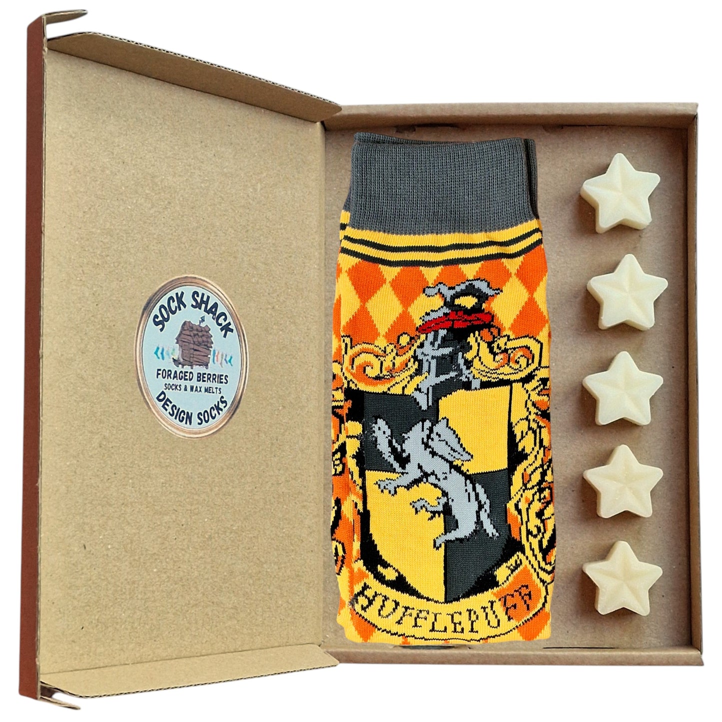 Harry Potter Hufflepuff Canary Badger Ladies Socks & Wax Melts Gift Set