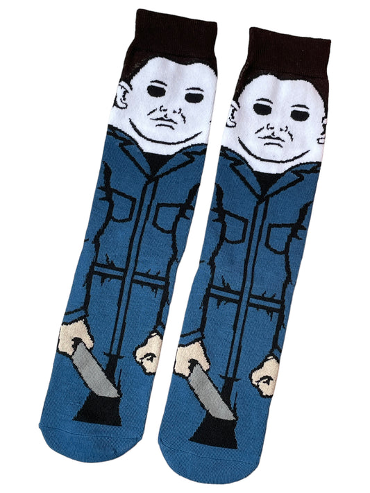 Scary Halloween Horror Film Mens Socks Mike Myers