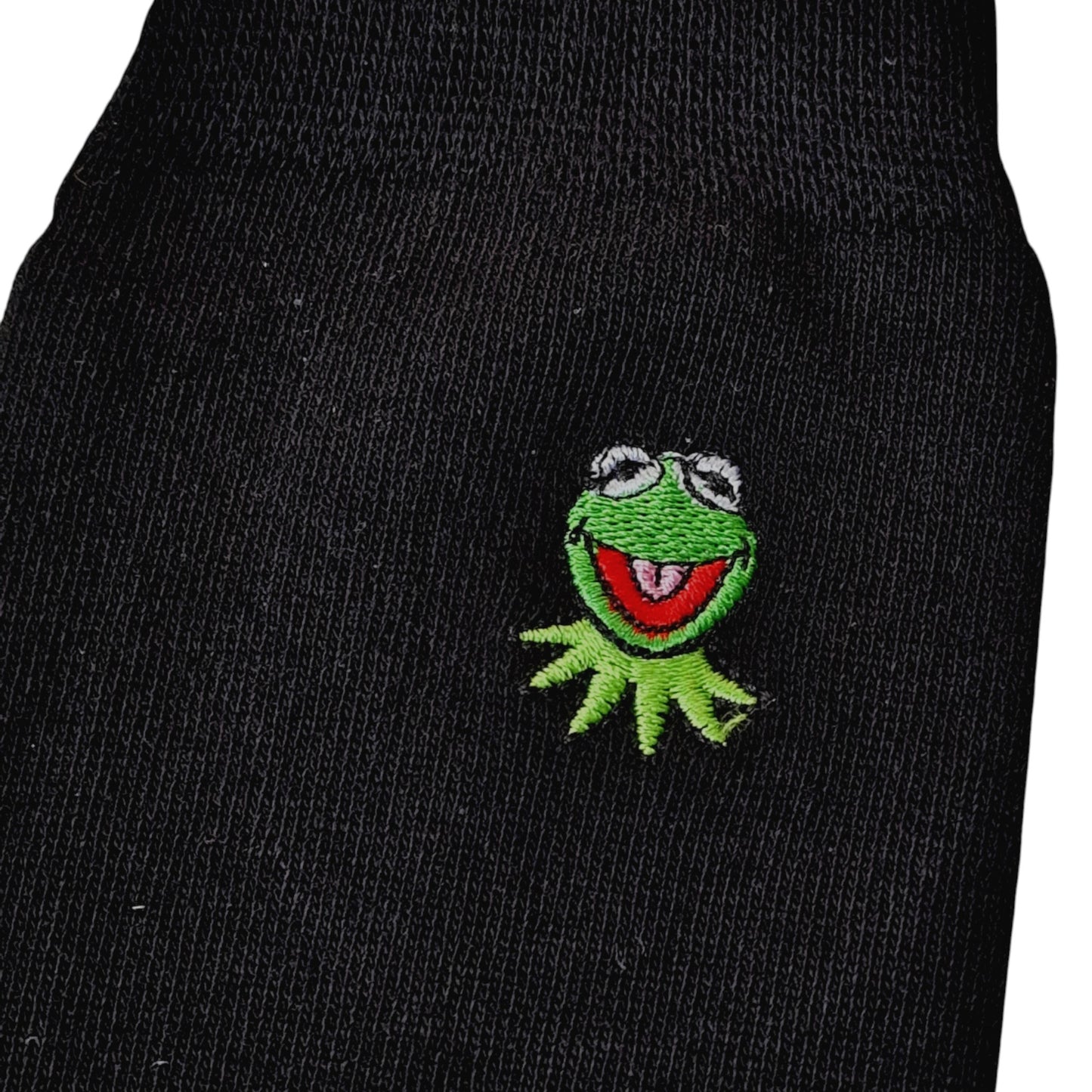 Kermit The Frog Embroidered Face Muppet Show Mens Sock Shack Black Socks