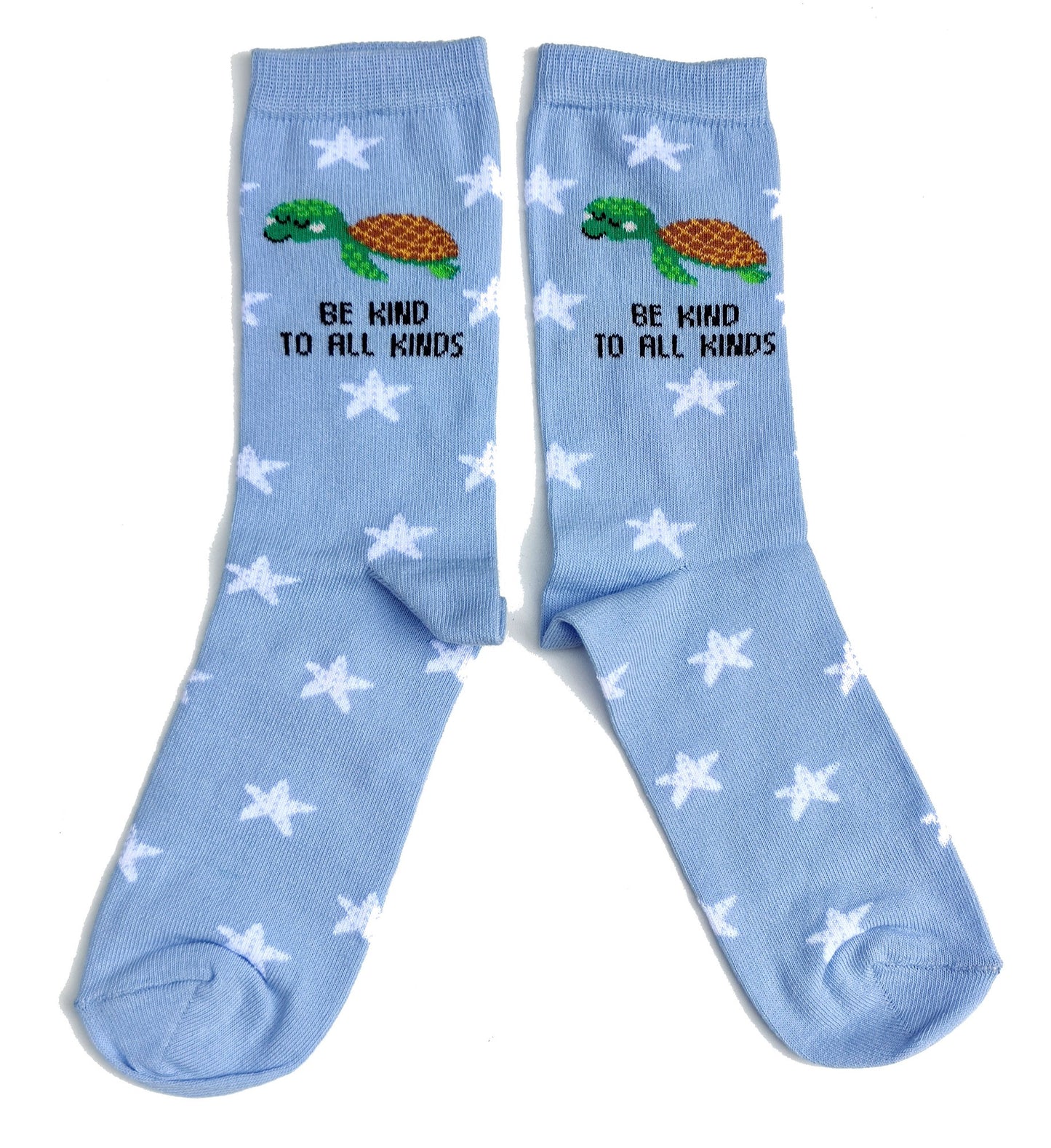 Damen Meeresschildkröte Seien Sie nett zu allen Arten Blaue Socken