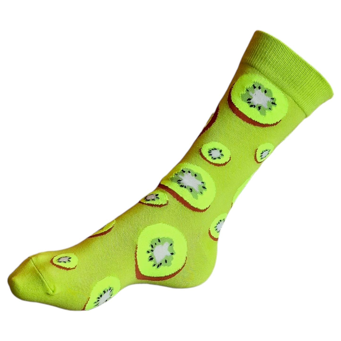 Juicy Kiwi Fruit All Over Bright Green Mens Socks & Wax Melts Gift Set