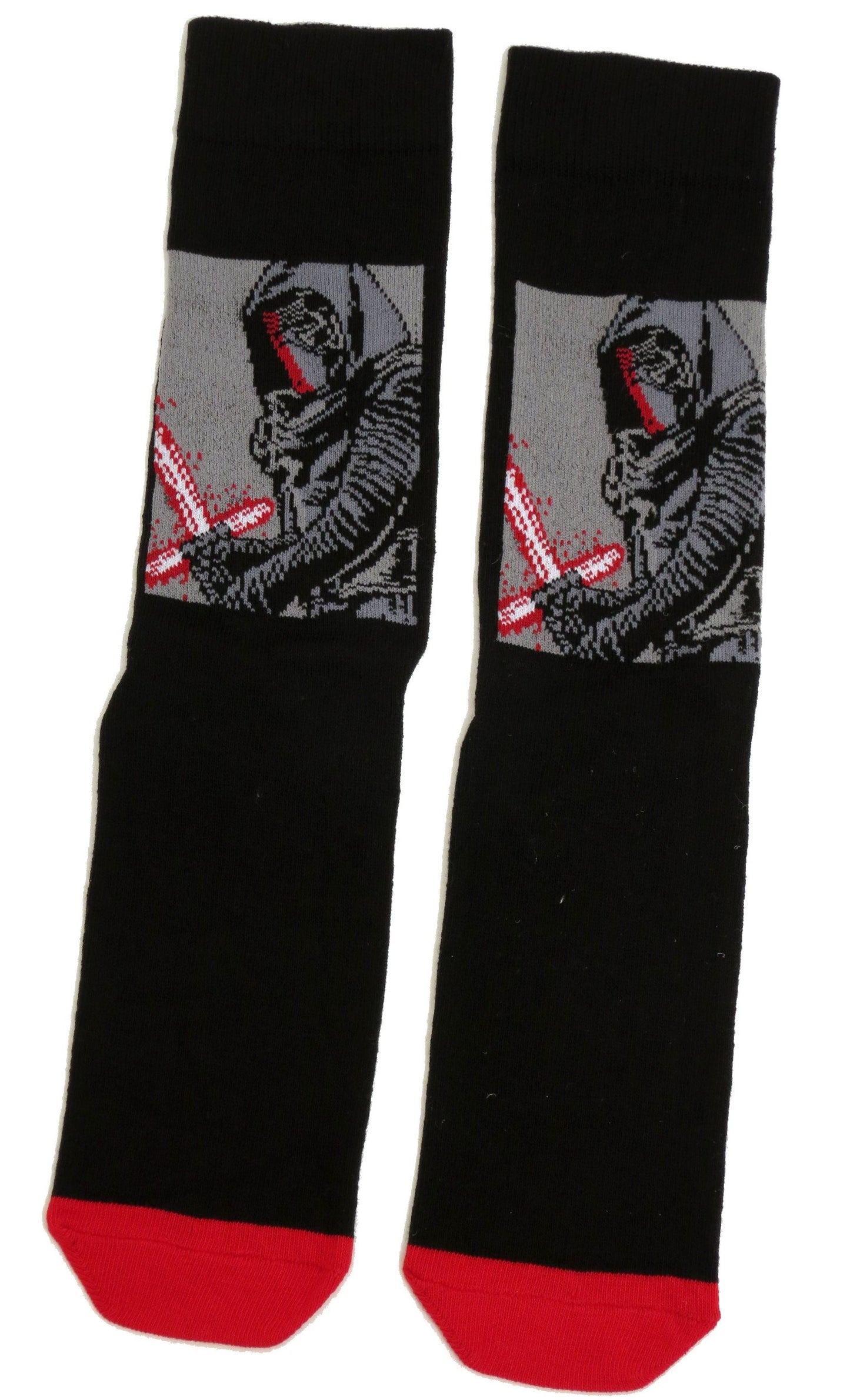 Star Wars Dark Side Kylo Ren And Lightsaber Design Mens Black Socks