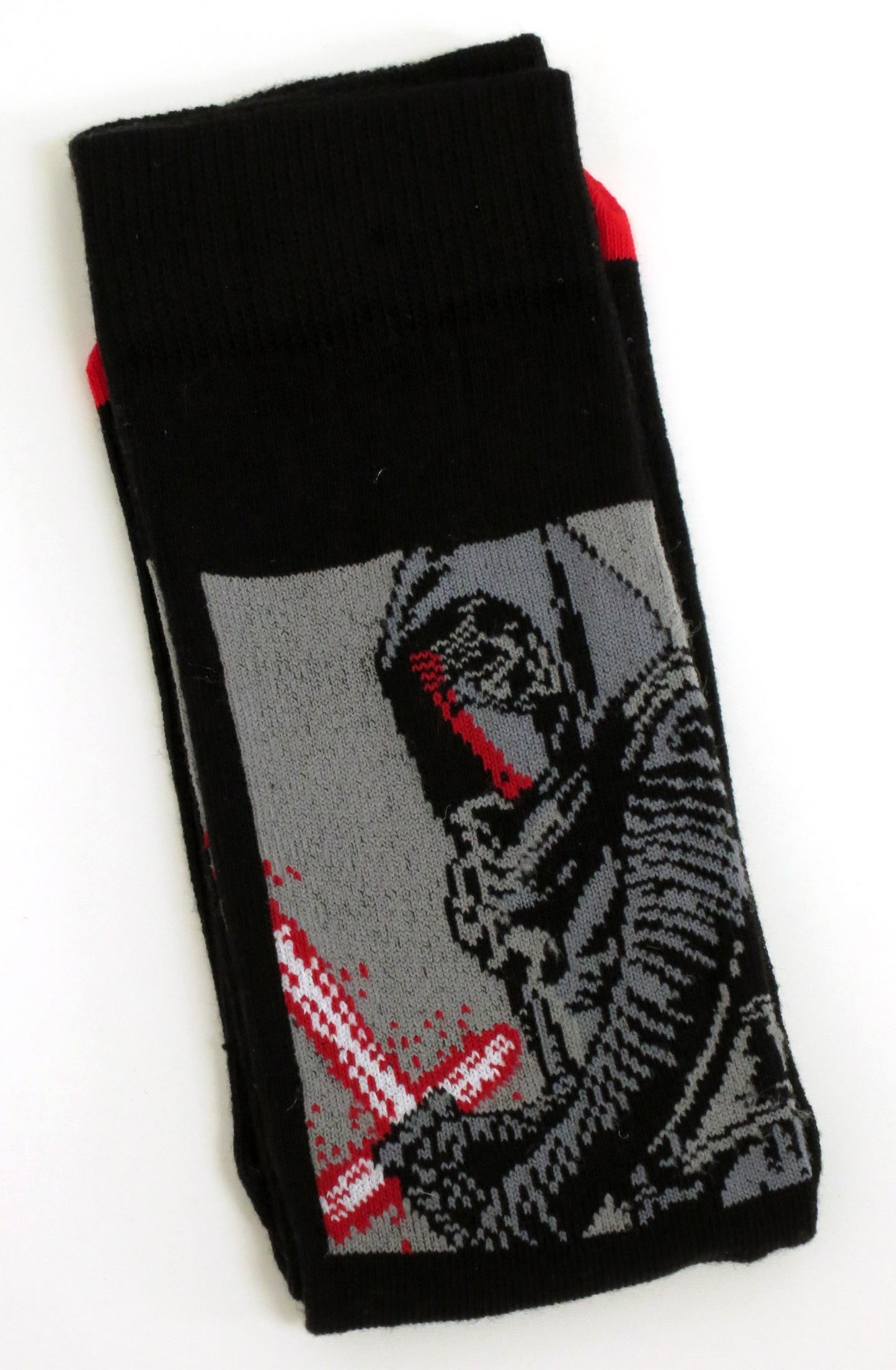 Star Wars Dark Side Kylo Ren And Lightsaber Design Mens Black Socks