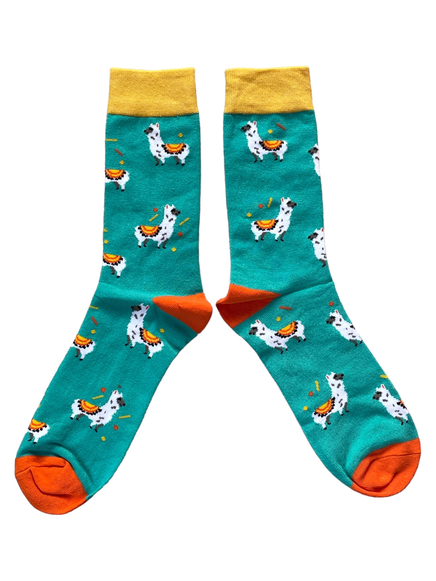 Jolly Herd Of Peruvian Alpacas Llamas Mens Socks