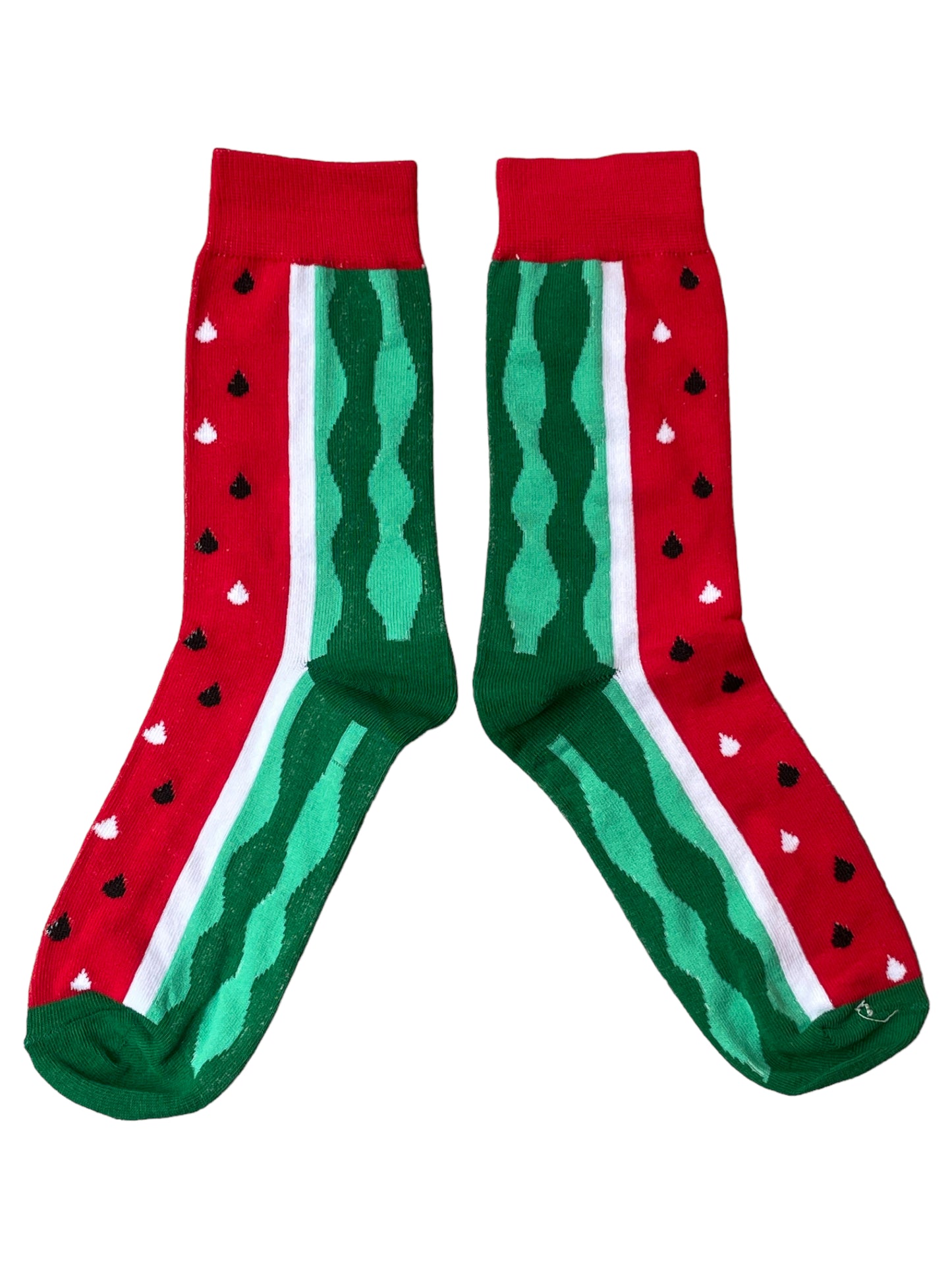 Saftige grüne und rote Wassermelonensocken für Herren