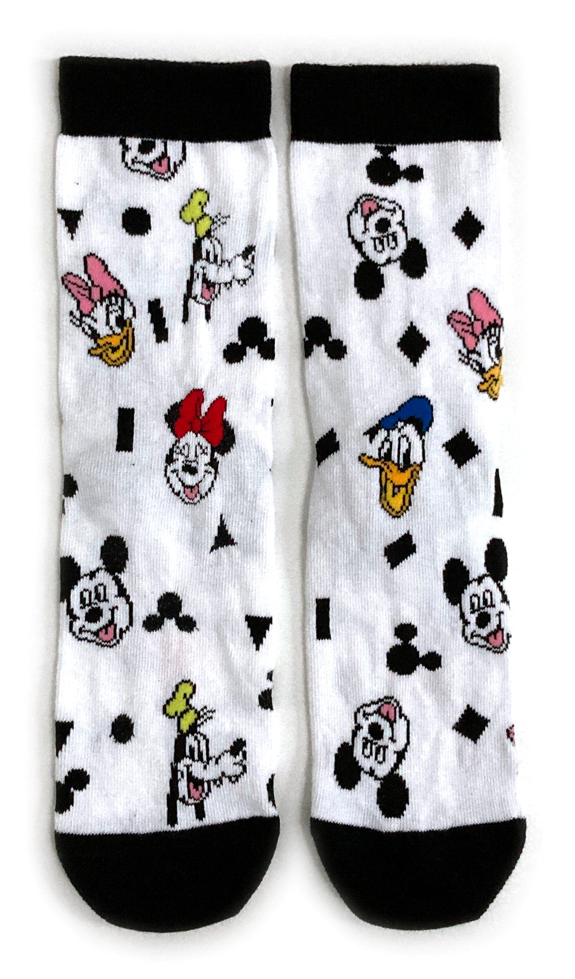 Weiße Socken für Damen mit Mickey Maus und Donald Daisy Duck