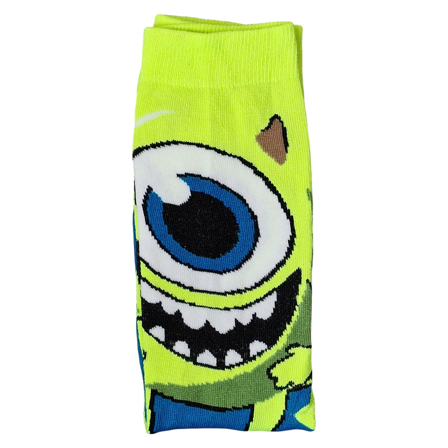Monsters, Inc. Mike Wazowski Scary Full Foot Mens Green Sock Shack Socks