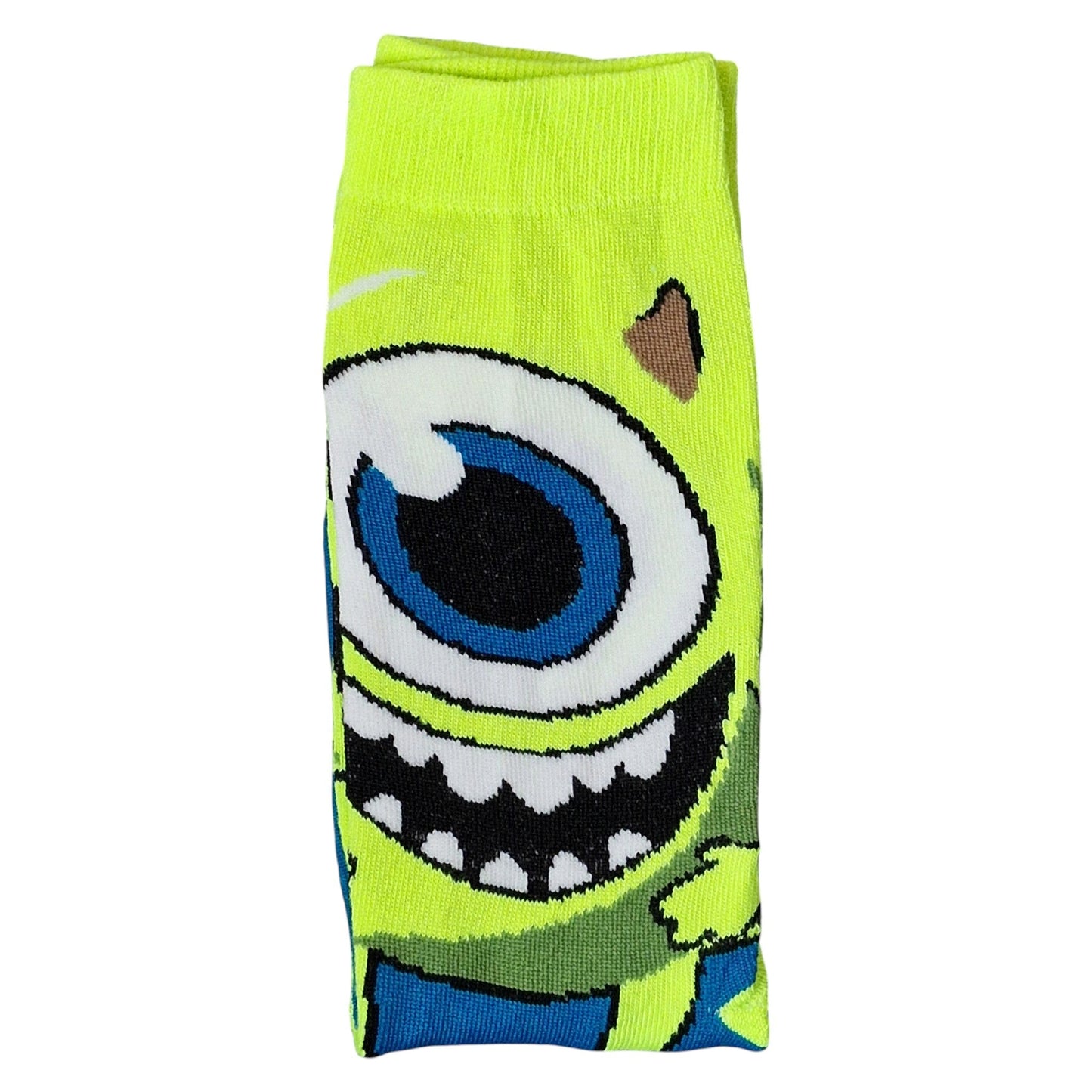 Monsters, Inc. Mike Wazowski Scary Full Foot Mens Green Socks & Wax Melts Gift Set