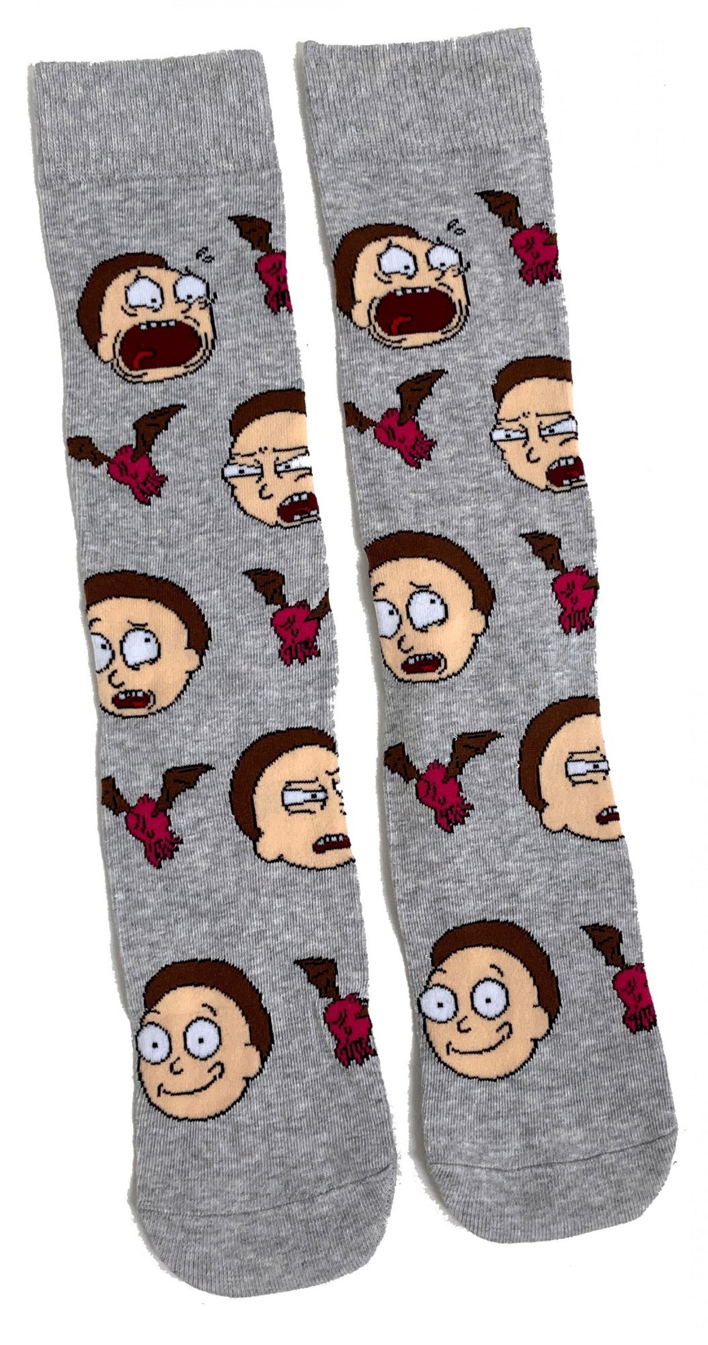Rick & Morty Scared - Graue Socken für Herren