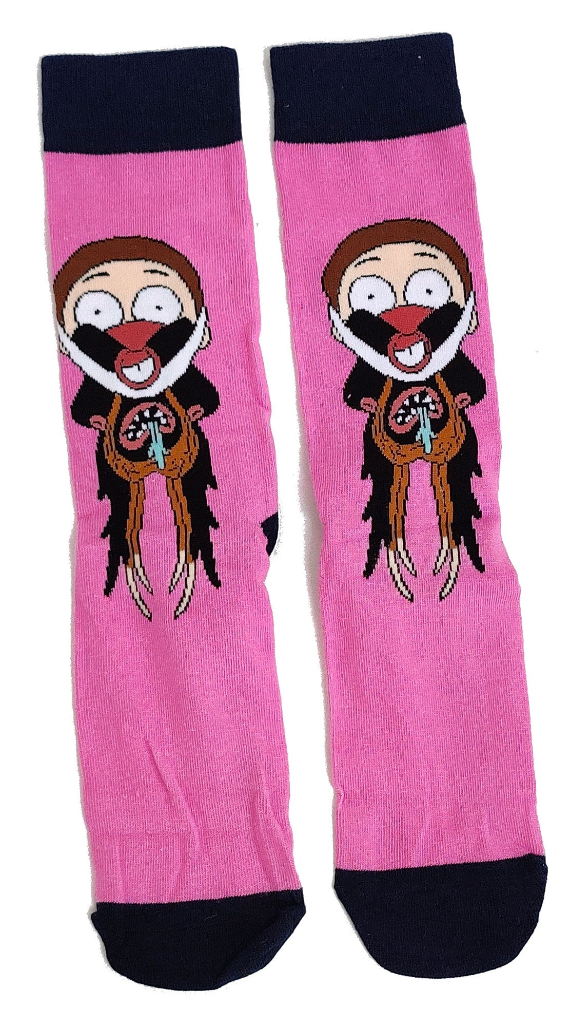 Rick & Morty – Rosa Morty mit Facehugger-Socken für Herren