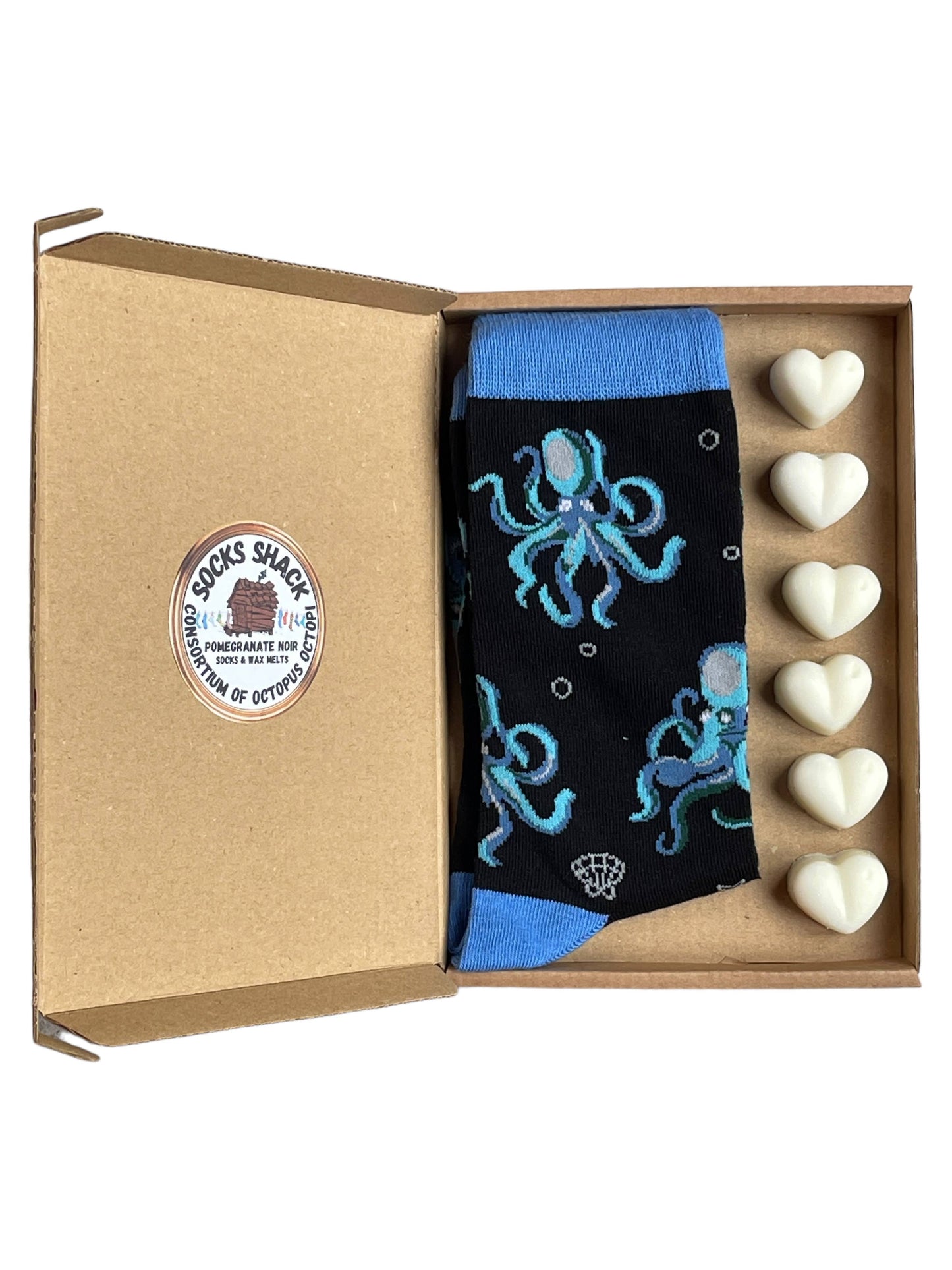 Consortium Of Octopi Octopus Mens Socks & Wax Melts Gift Set Choice Of Fragrance