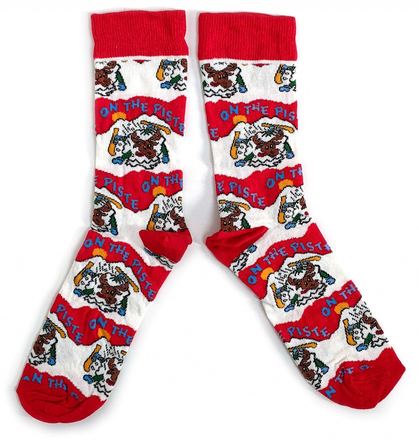 Weihnachtssocken für Herren zum Skifahren und Trinken auf der Piste