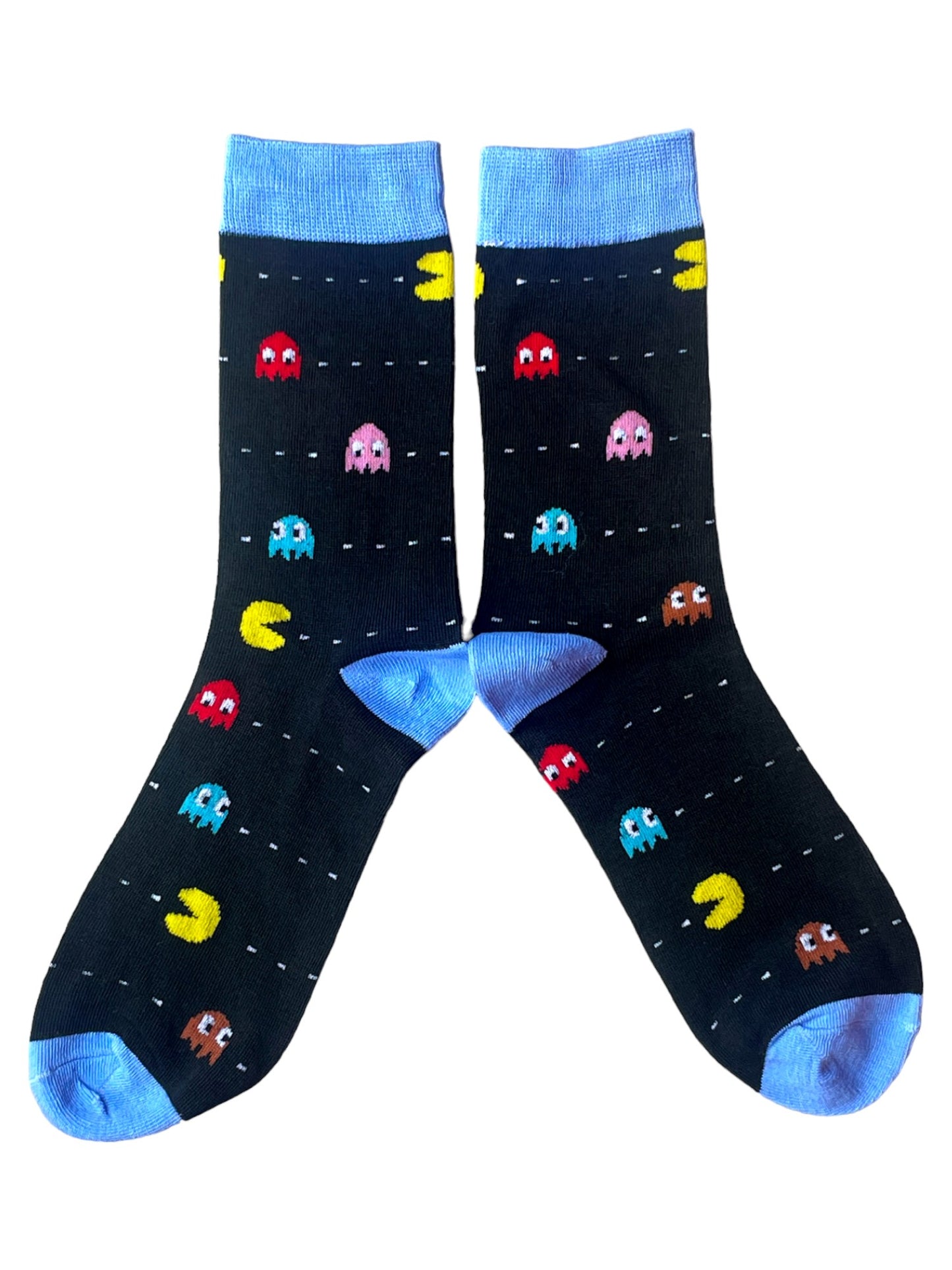 Pac-Man Eating Dots & Ghosts Game Mens Socks