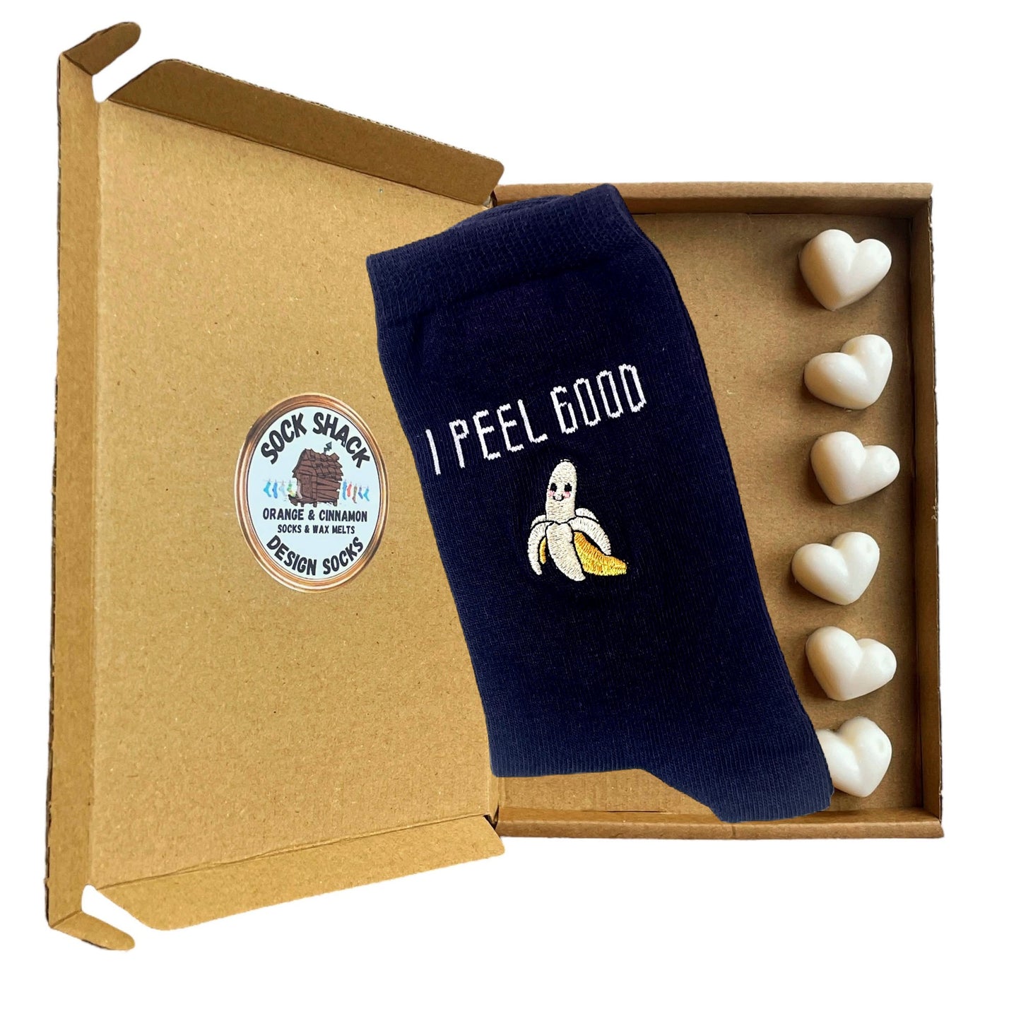 Banana I Peel Good (I Feel Good) Ladies Socks & Wax Melts Gift Set Choice Of Fragrance