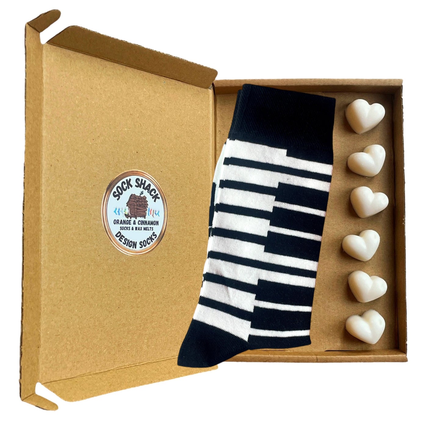 Grand Piano Keyboard Virtuoso Odd Mens Socks & Wax Melts Gift Set Choice Of Fragrance