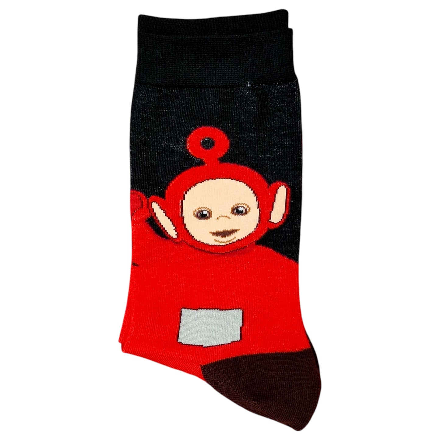 Teletubbies Po's Adventure: Scooter Zooming Fiery Red Mens Black Socks