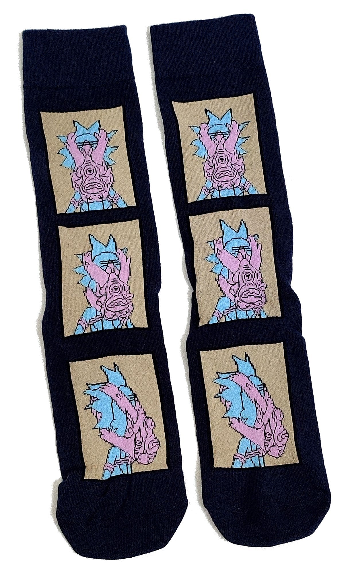Rick & Morty Facehugger-Socken für Herren, Blau, Rick Pics
