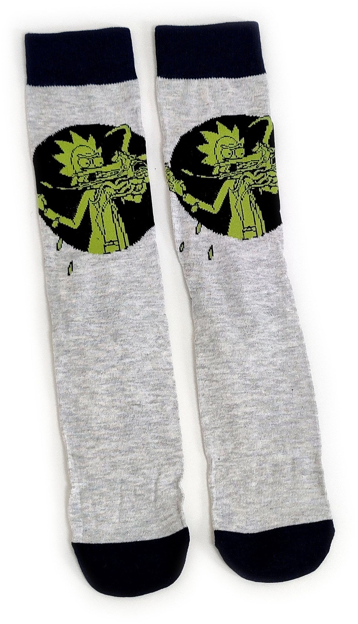 Rick & Morty – Graue Rick-mit-Facehugger-Socken für Herren