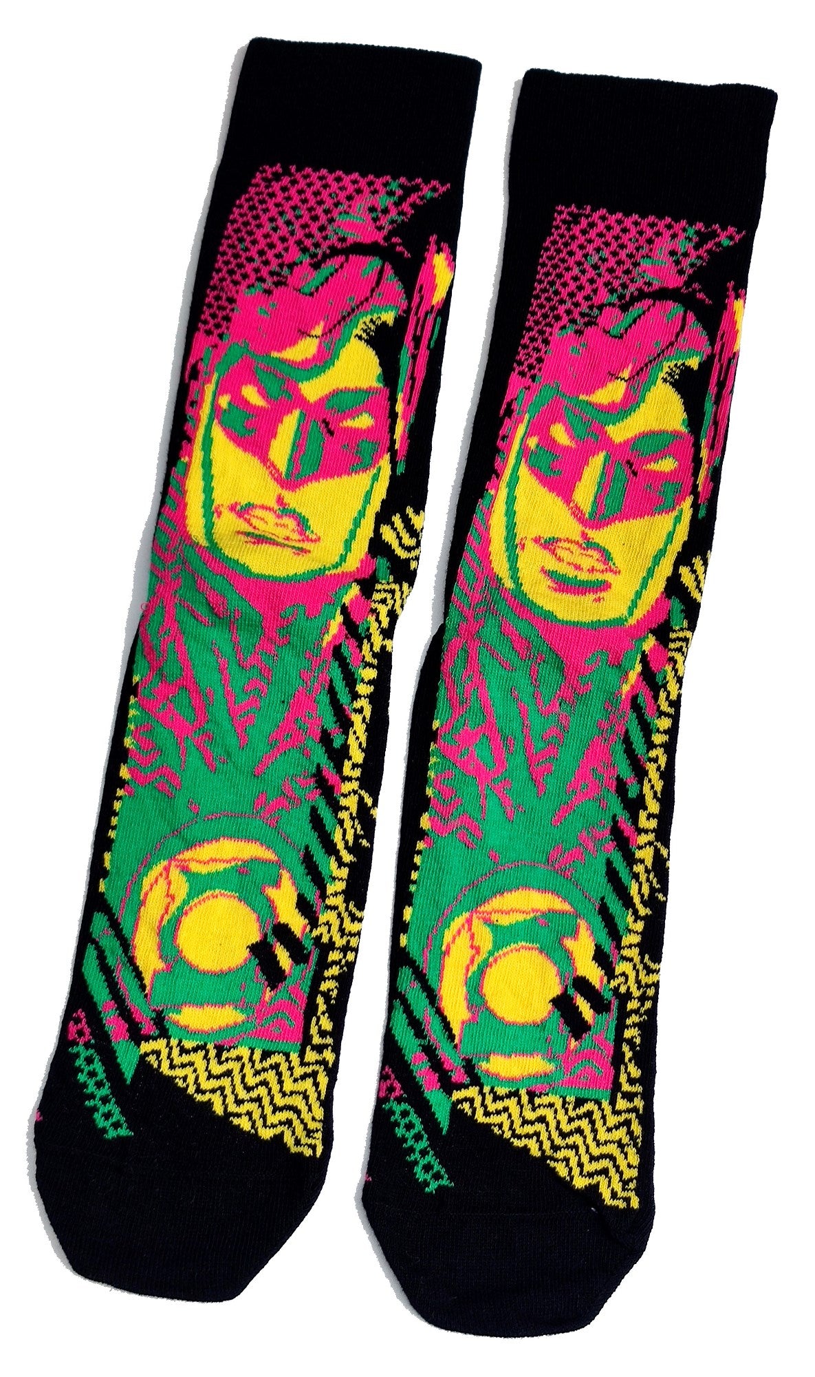 Herrensocken mit Robin und Batman in Neonfarben, Justice League