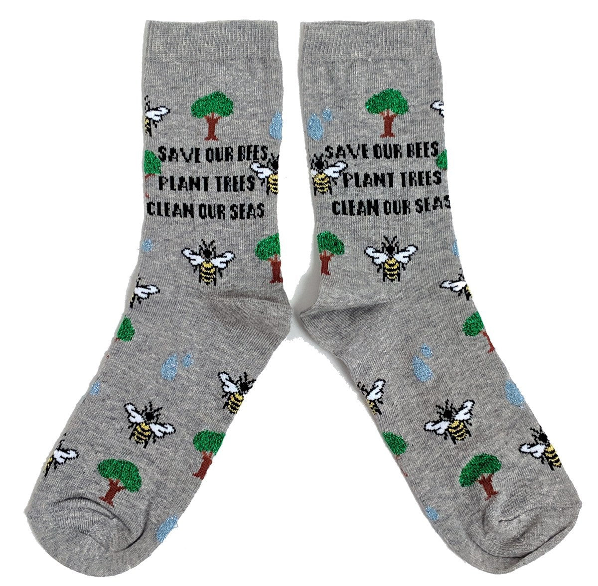 Damen Save Our Bees Trees Seas Umweltsocken