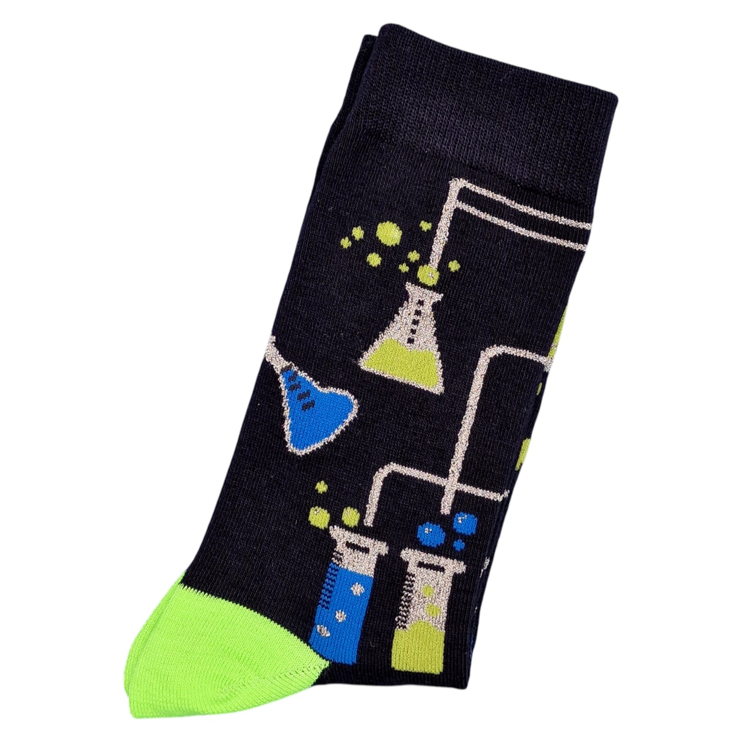 Chemistry Lab Beakers Test Tubes Science Scientist Mens Black Sock Shack Socks