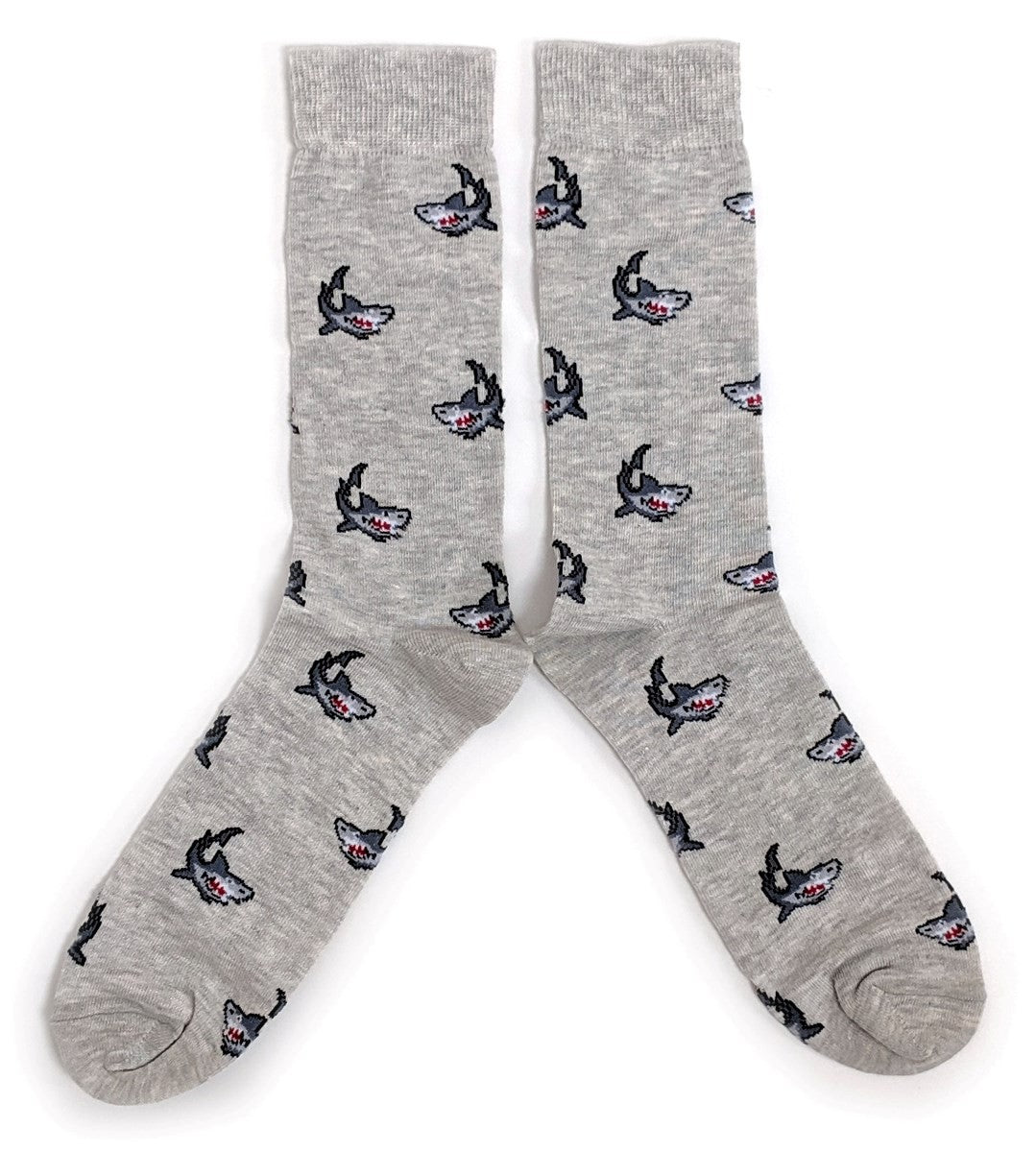 Shark Frenzy Of Sharks Grey Mens Socks