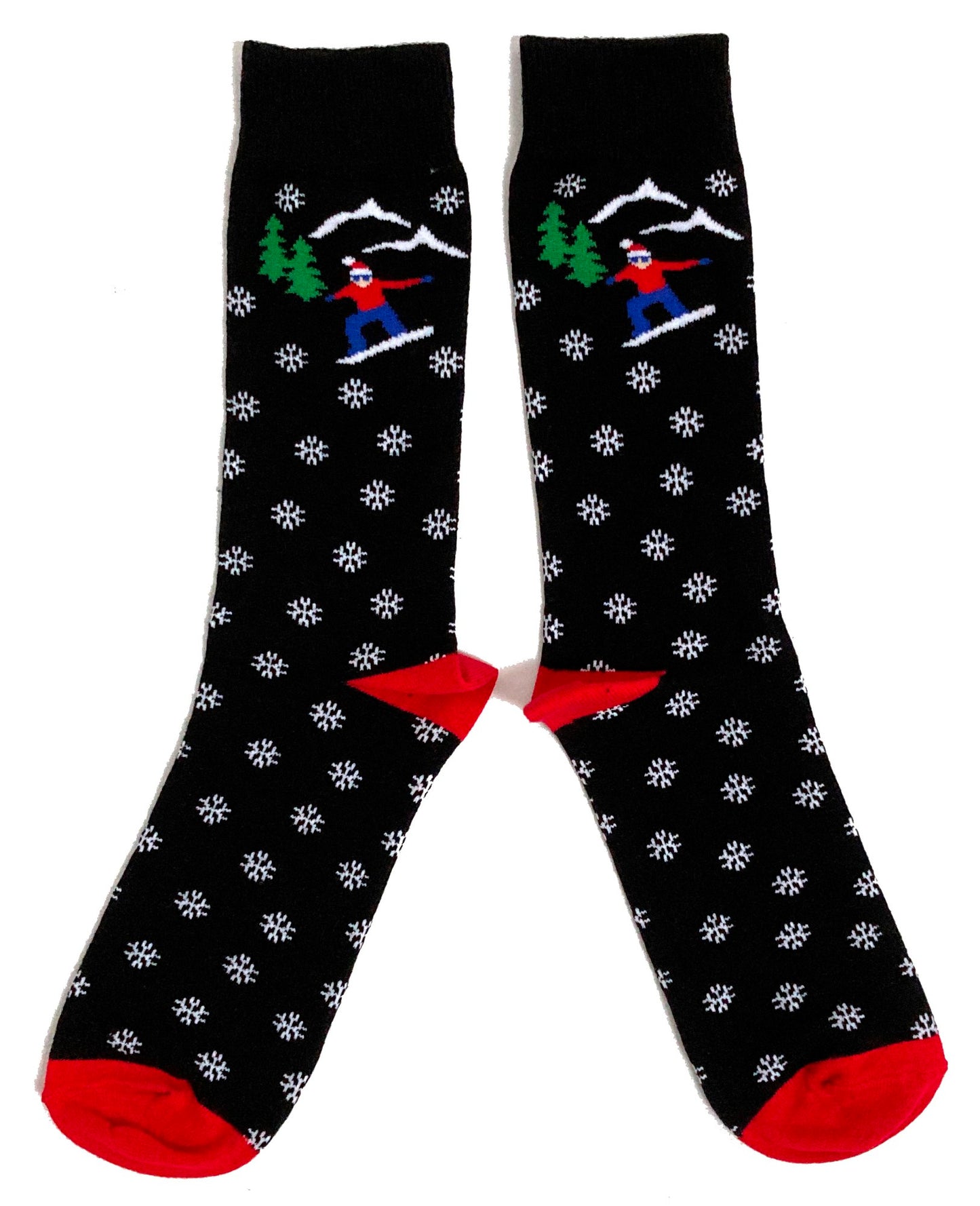 Christmas Snowboarding Winter Sports Mens Socks