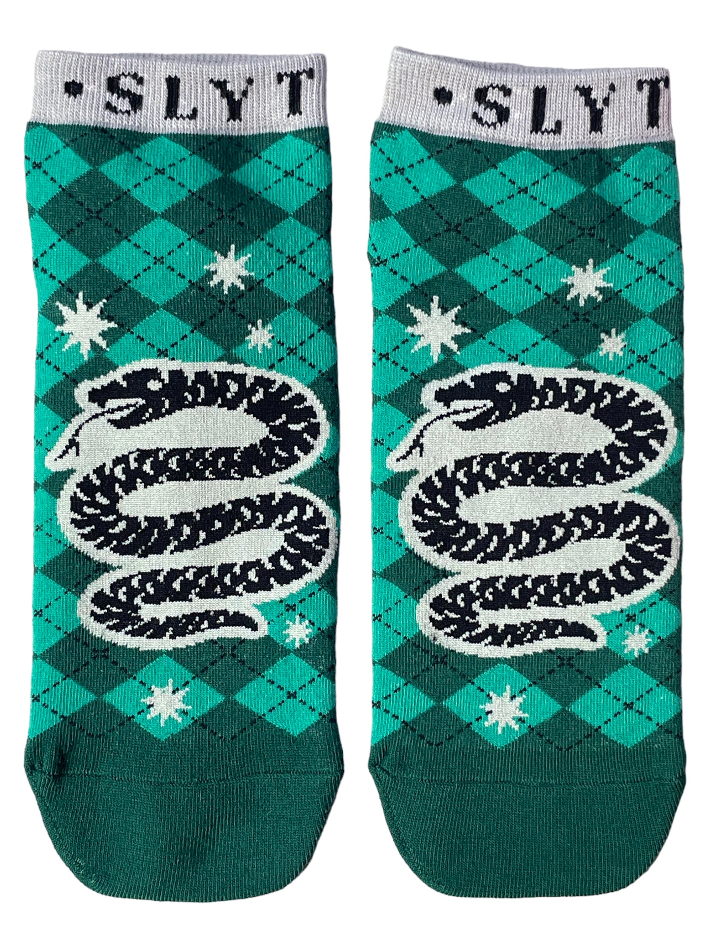 Harry Potter Slytherin Argyle Shoe Liners Ladies Socks