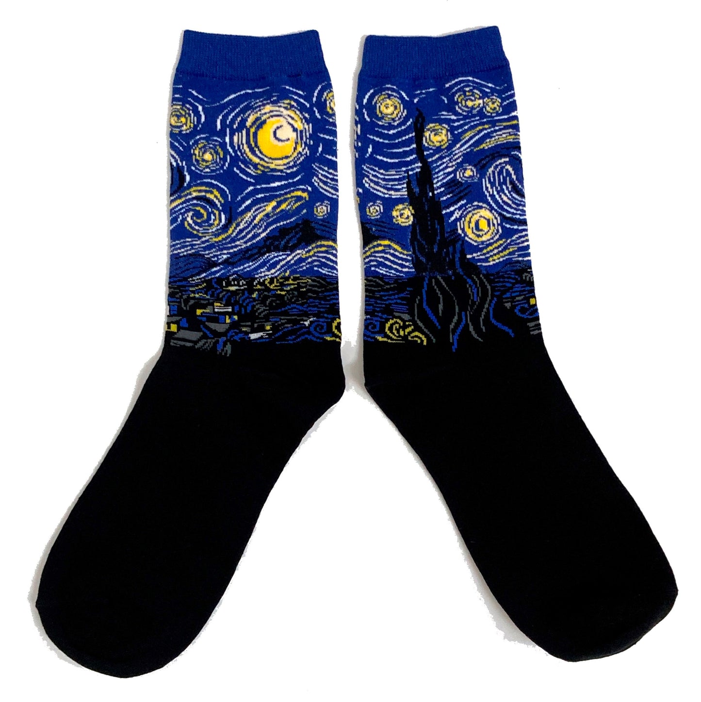 Starry Night Van Gogh Dark Blue Mens Socks