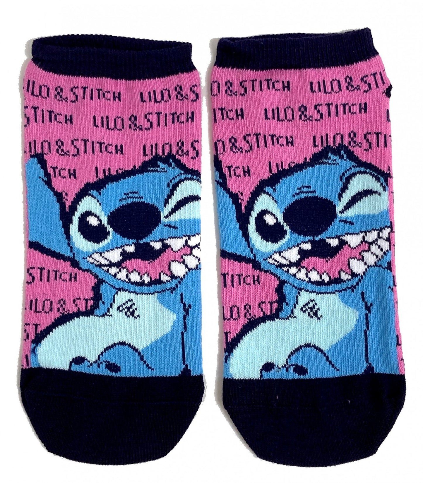 Disney Lilo & Stitch Pink Shoe Liners Ladies Socks
