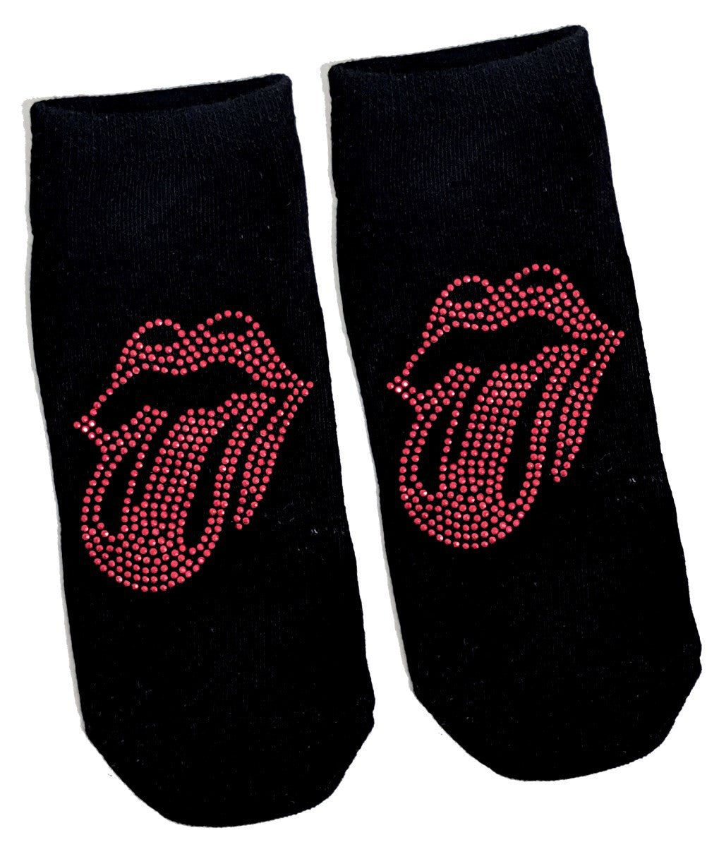 Rolling Stones Tongue Lip Shoe Liners Ladies Socks