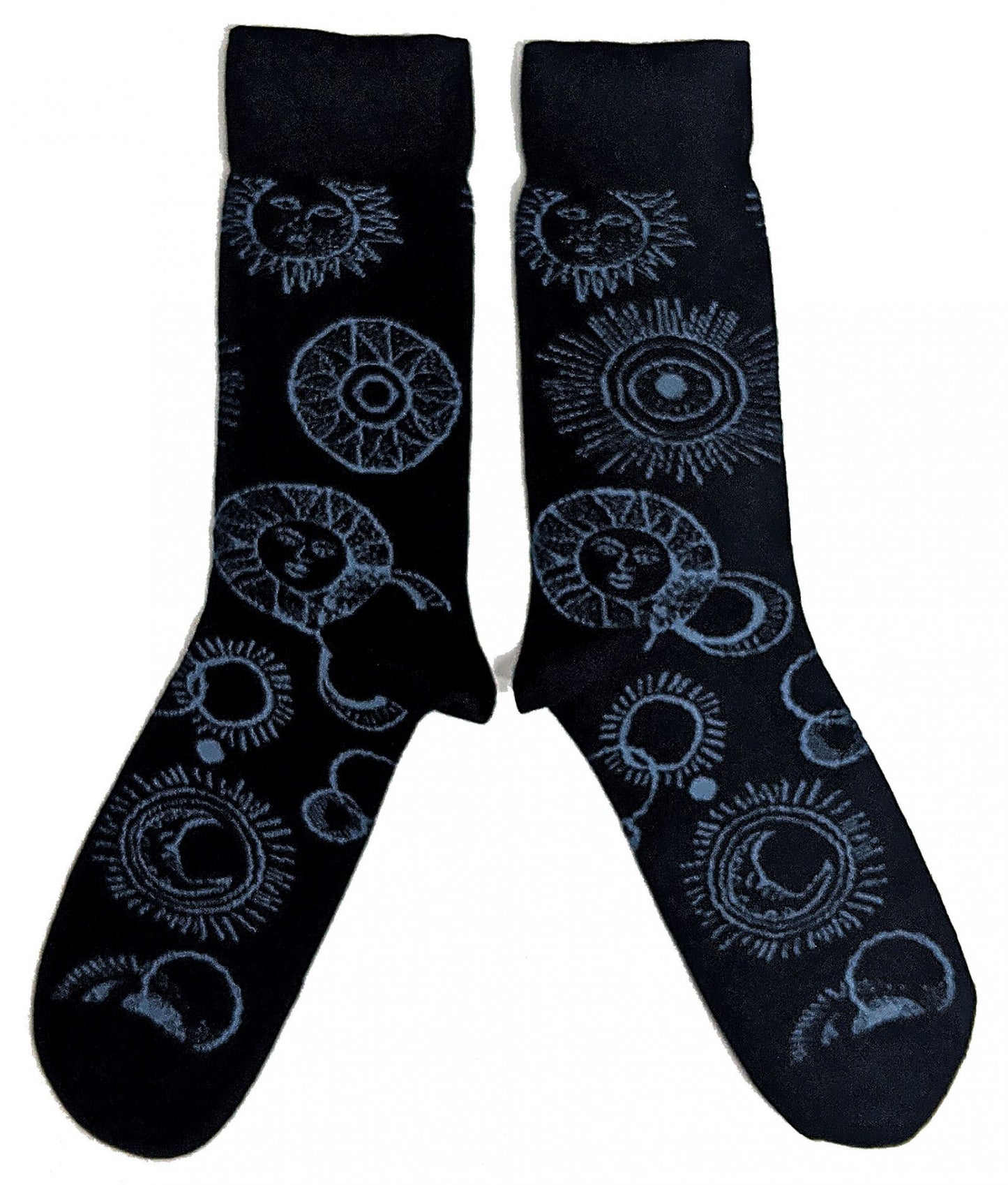 Constellation Sun Moon Planets Black Mens Socks