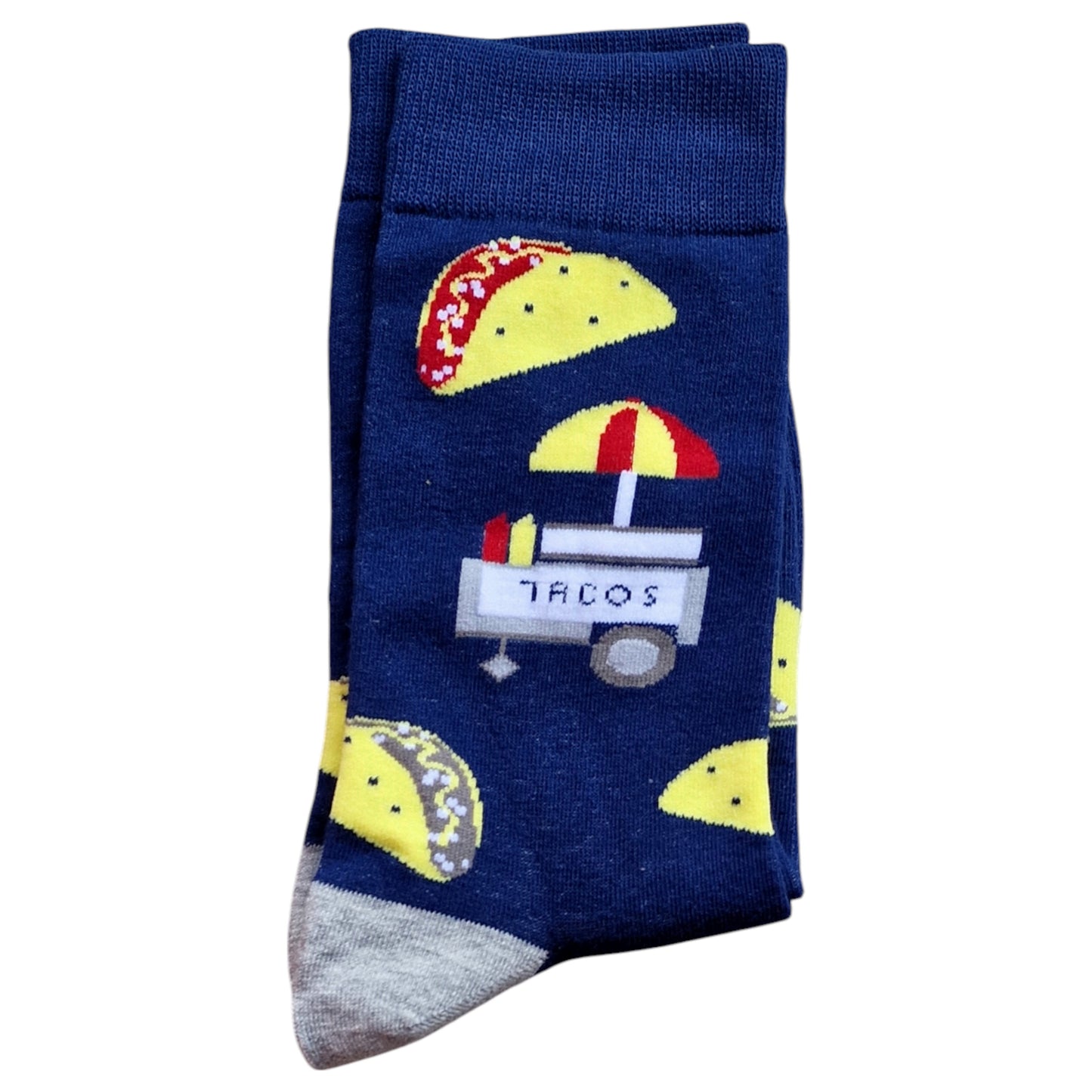 Tacos Mexican Street Food Cart Mens Blue Socks
