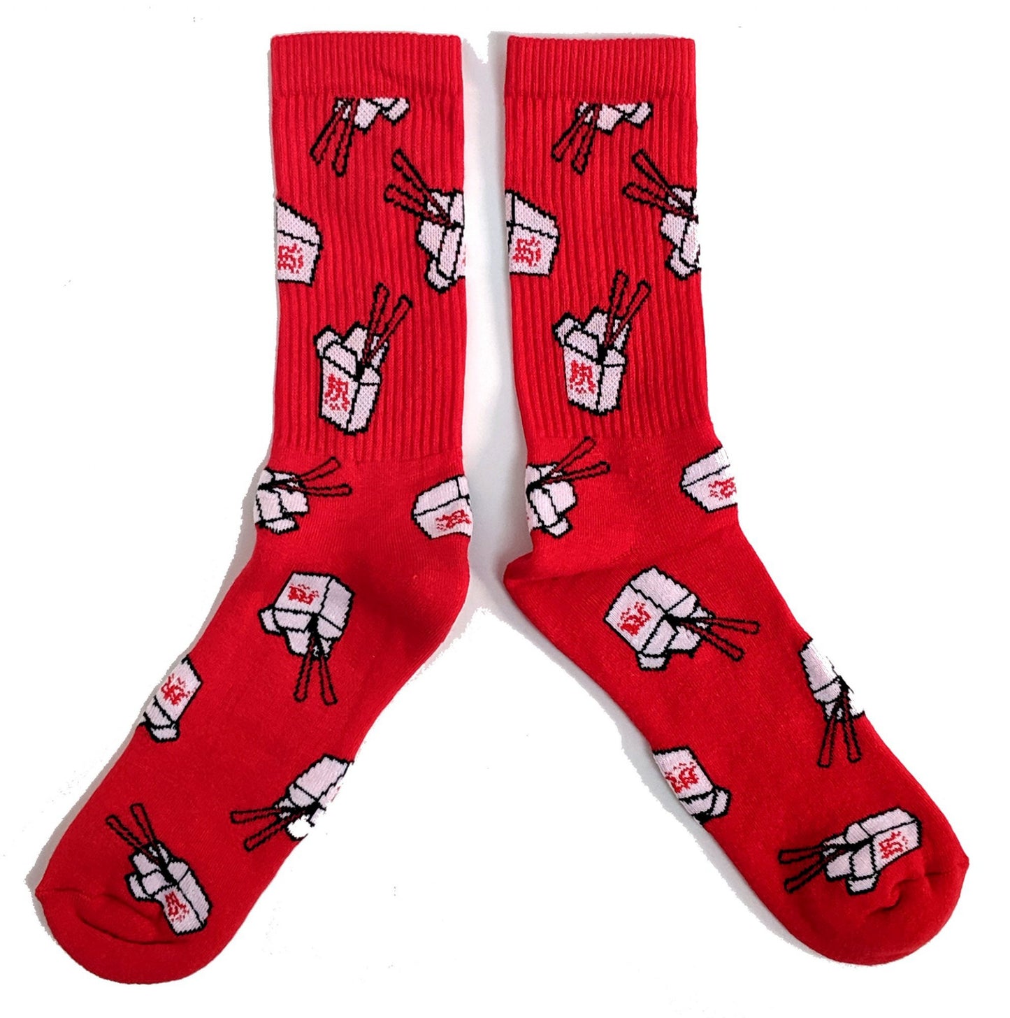 Chinese Takeaway Red Warm Mens Socks