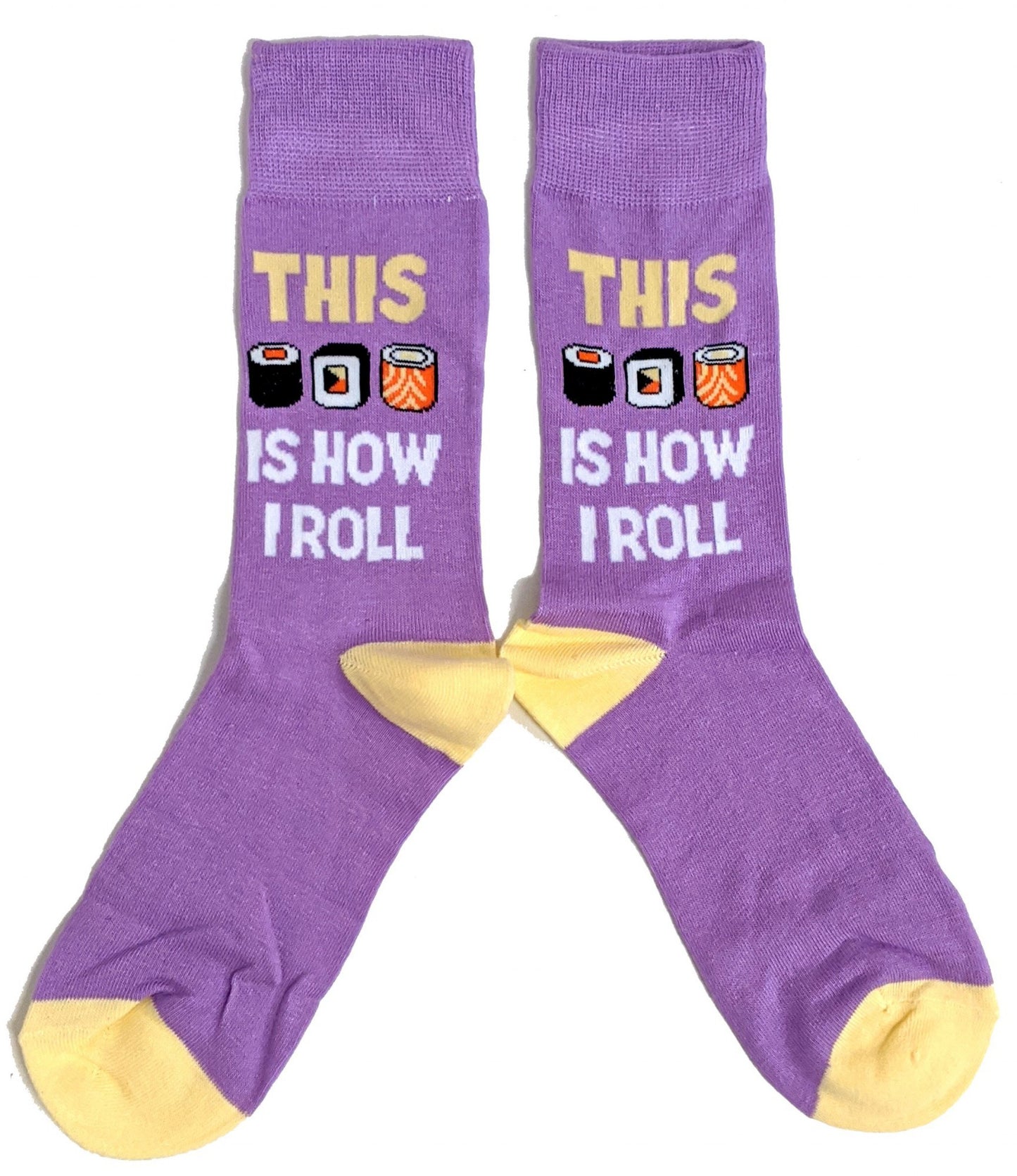 So rolle ich Essen, Sushi und Wortspiel-Socken für Herren