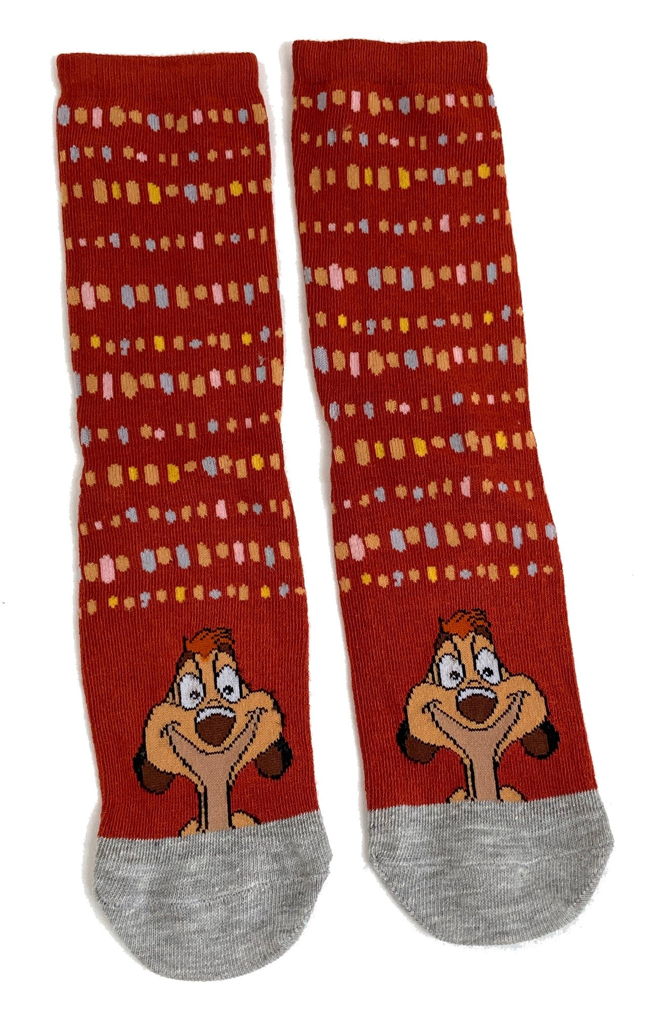 Damensocken „Der König der Löwen“ mit Timon auf der Zehe, braun