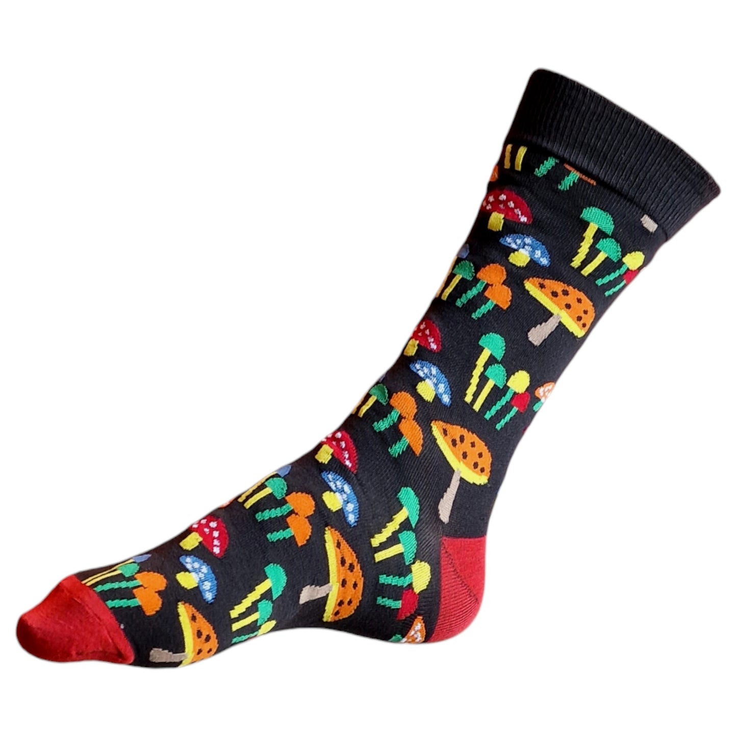 Magical Bright Mushrooms Toadstools Mens Socks & Wax Melts Gift Set