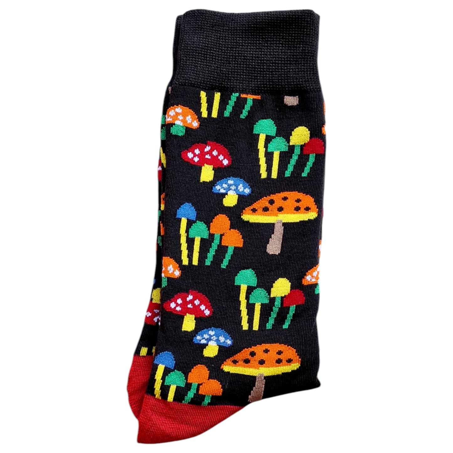 Magical Bright Mushrooms Toadstools Mens Socks