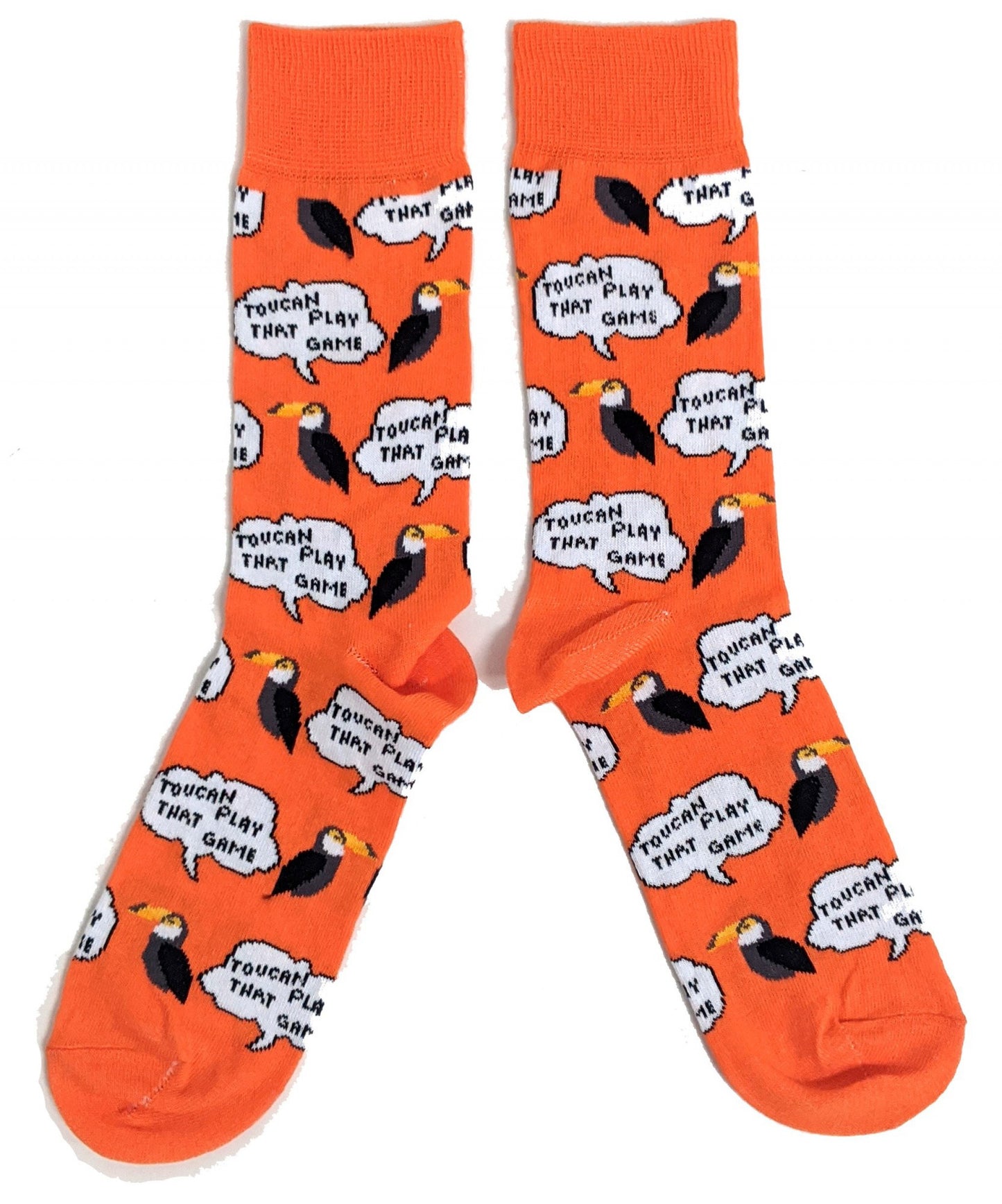 Tukan-Socken für Herren, „Play That Game“, orange, Wortspiel
