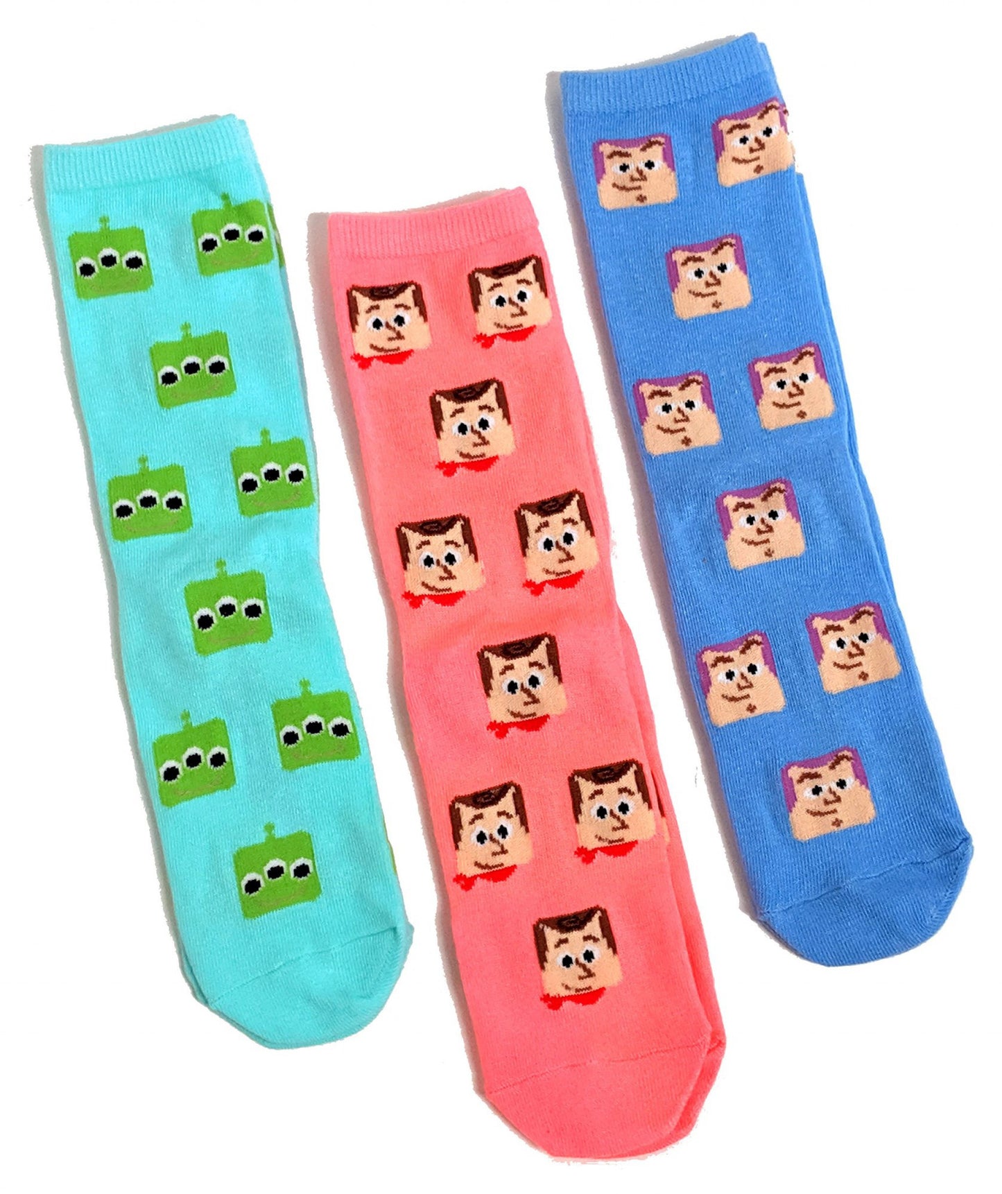 3 Pack Toy Story 4 Buzz Woody Alien Ladies Socks
