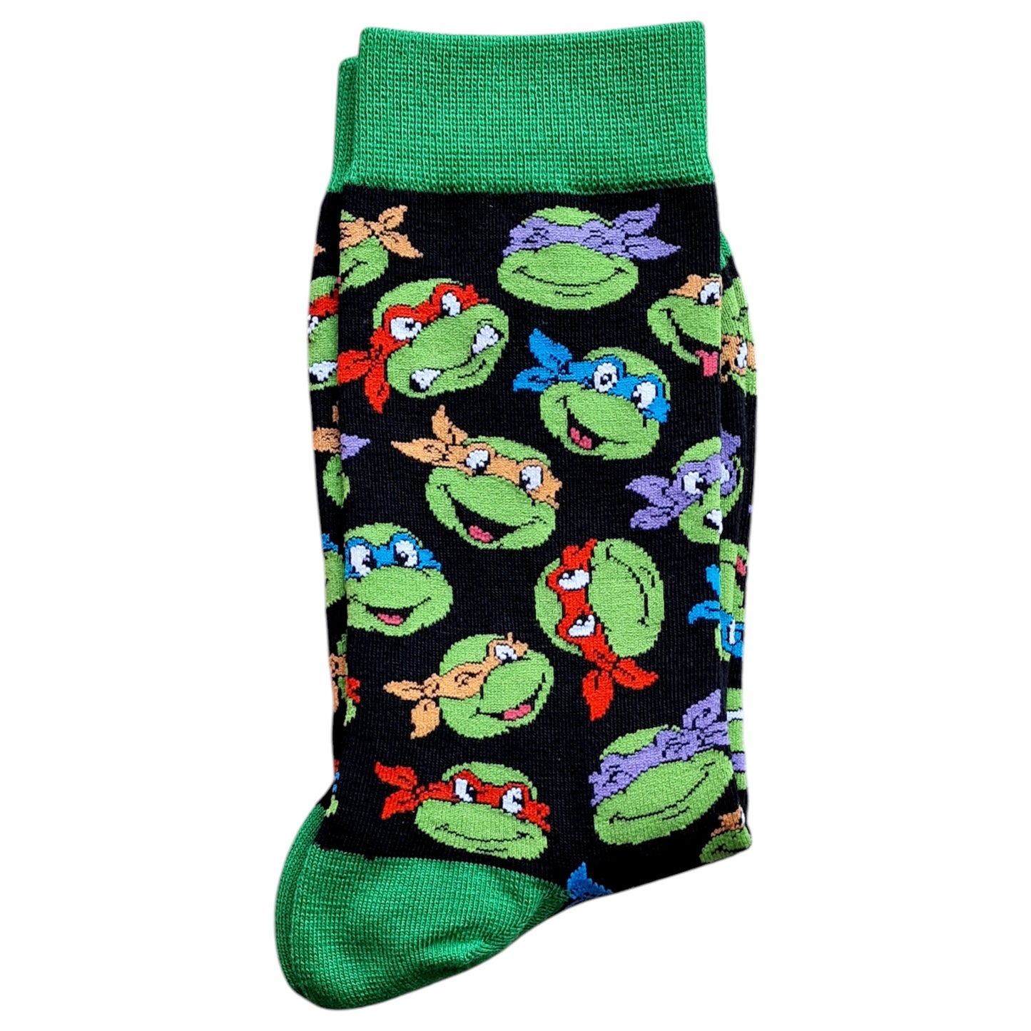 Teenage Mutant Ninja Turtles Faces Black Mens Socks