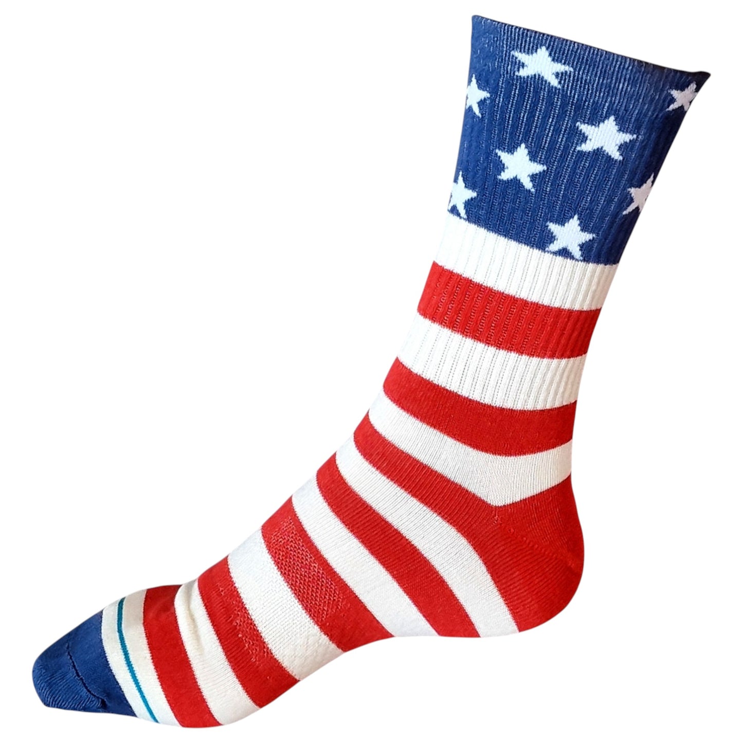 USA Spirit: Vintage American Flag Stars & Stripes Ribbed Mens Socks