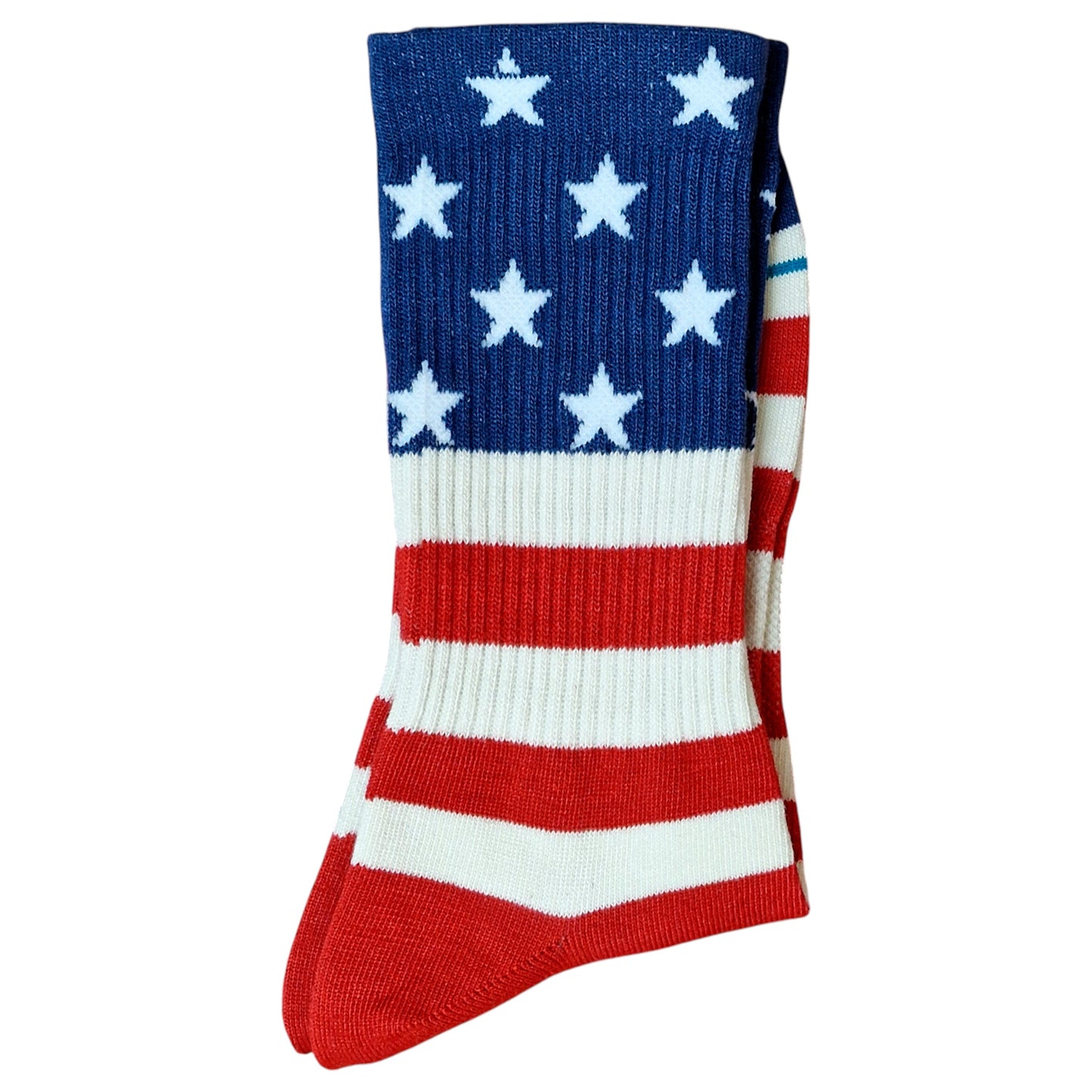 USA Spirit: Vintage American Flag Stars & Stripes Ribbed Mens Socks