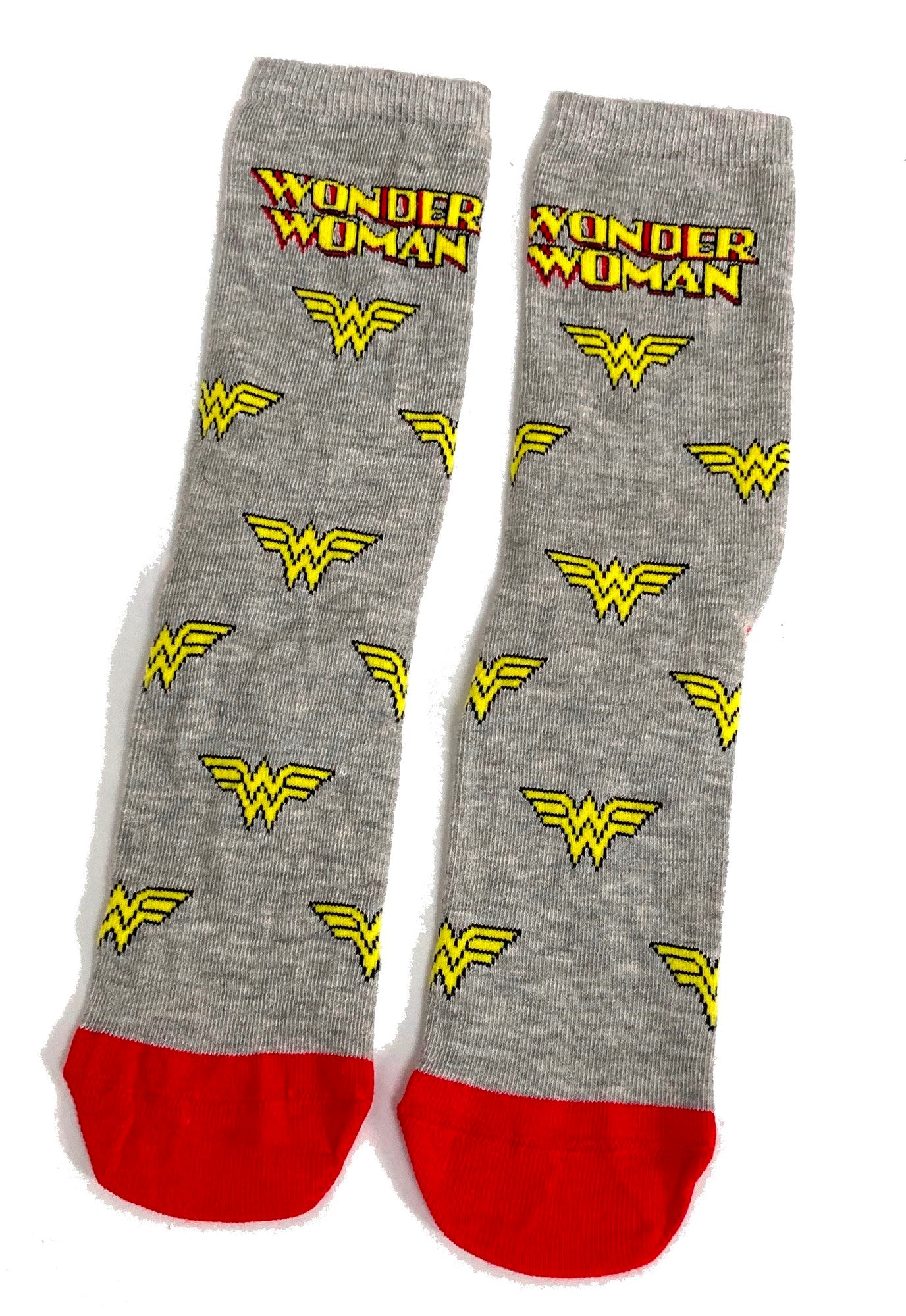 Wonder Woman Grey Multi WW Logo Ladies Socks