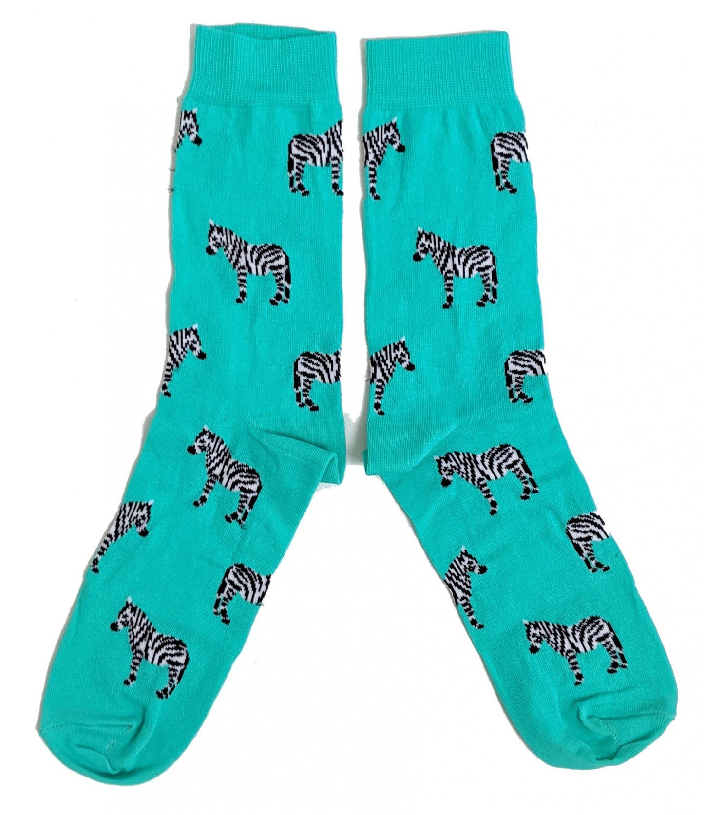 Grüne Socken „A Dazzle Of Zebras“ für Herren