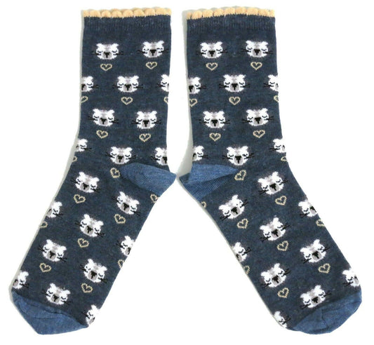 Lion Cubs Everywhere Blue Ladies Socks