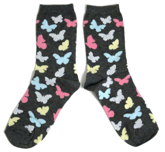 Atemberaubende Damensocken mit Schmetterlings- und Schmetterlingsmotiv